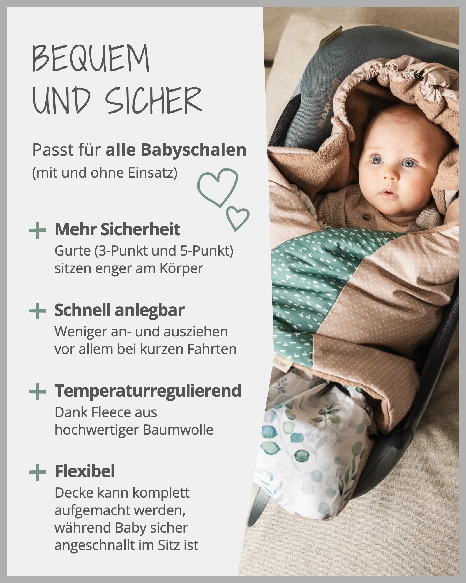 Einschlagdecke ROSA GRAU-ULLENBOOM Baby
