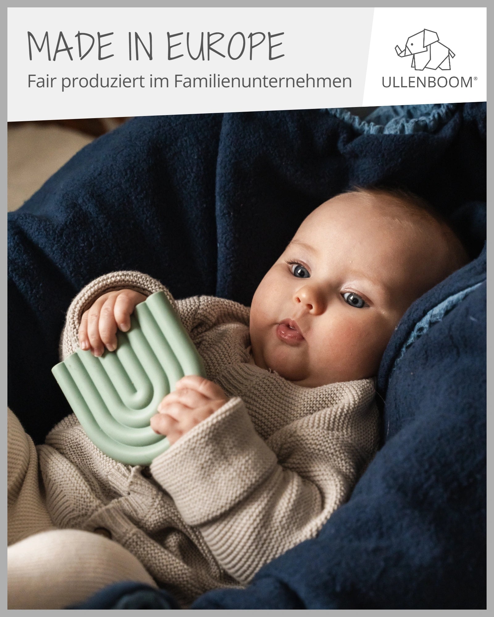 Einschlagdecke Waffelpiqué BLAU-ULLENBOOM Baby
