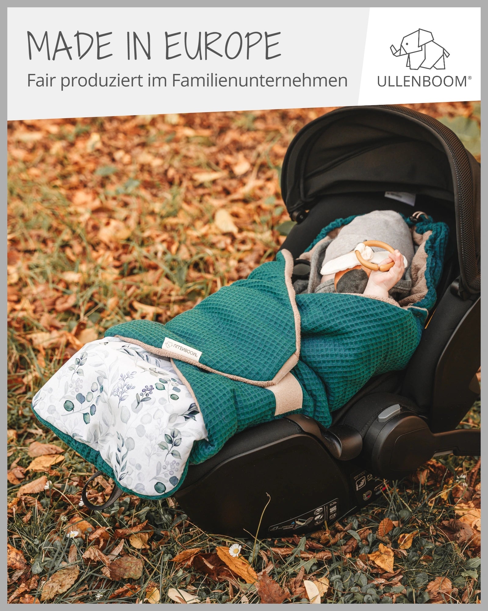 Einschlagdecke EUKALYPTUS-PETROL-ULLENBOOM Baby
