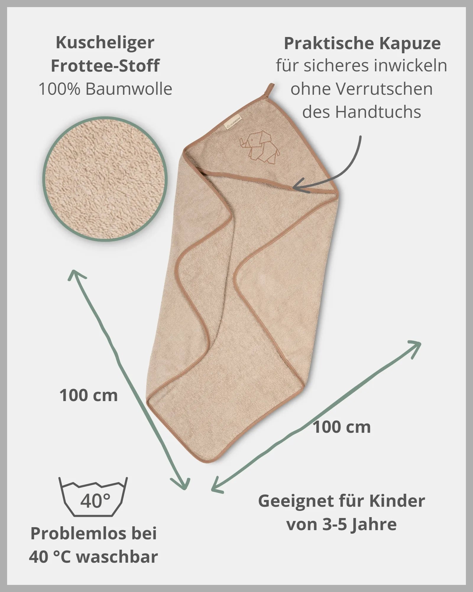 Kapuzenhandtuch SAND-Kapuzenhandtuch SAND | ULLENBOOM Baby-ULLENBOOM Baby