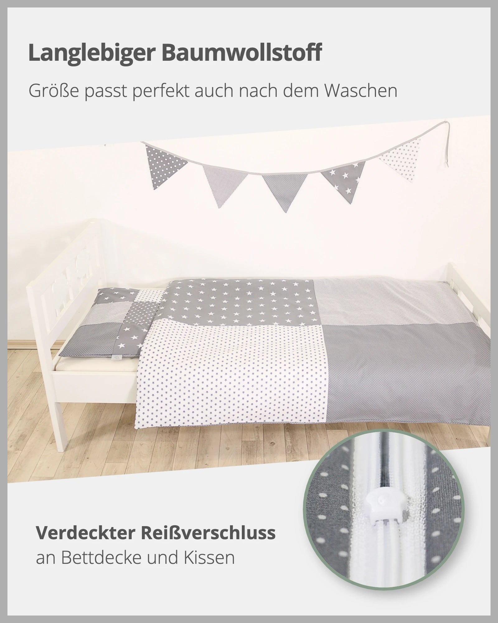 Bettwäsche GRAUE STERNE
