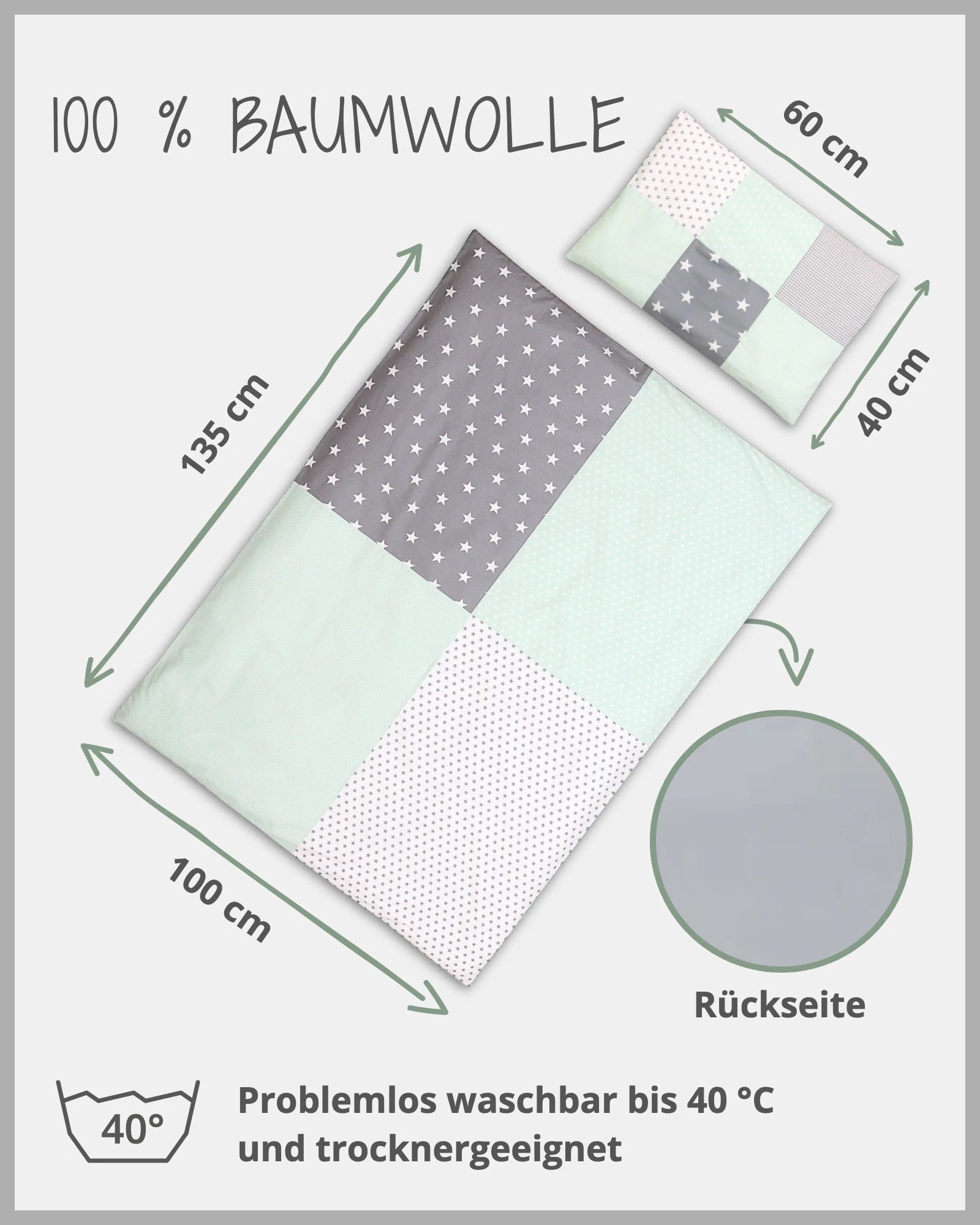 Bettwäsche MINT GRAU