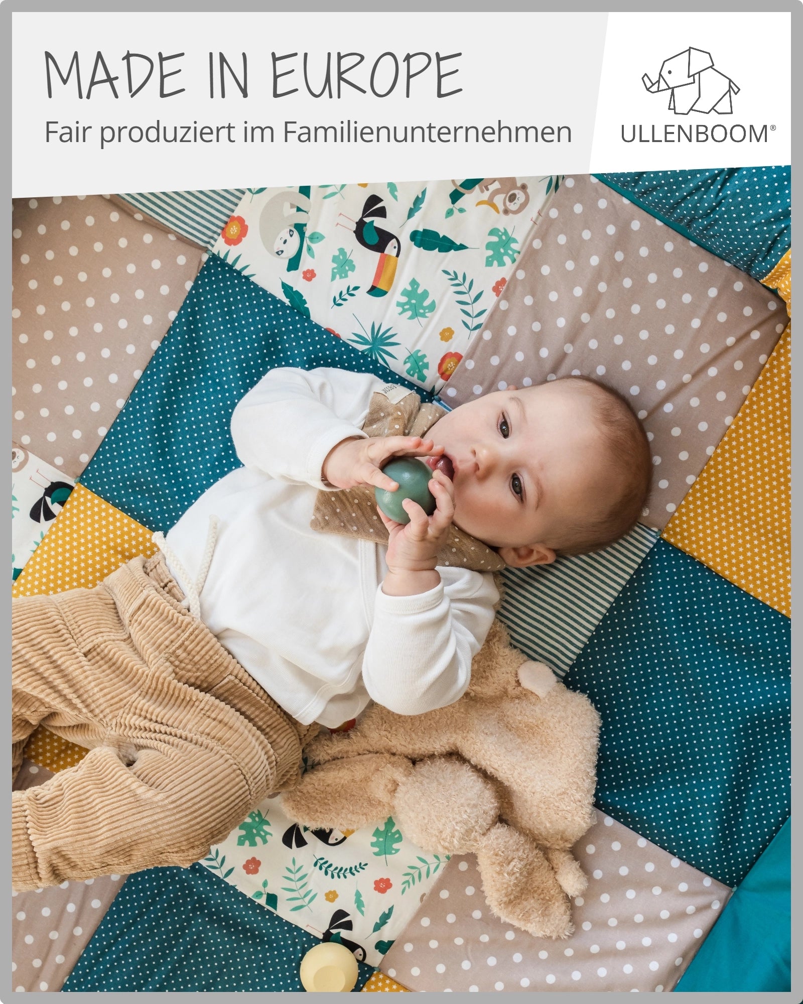 Personalisierbare Krabbeldecke DSCHUNGEL-ULLENBOOM Baby