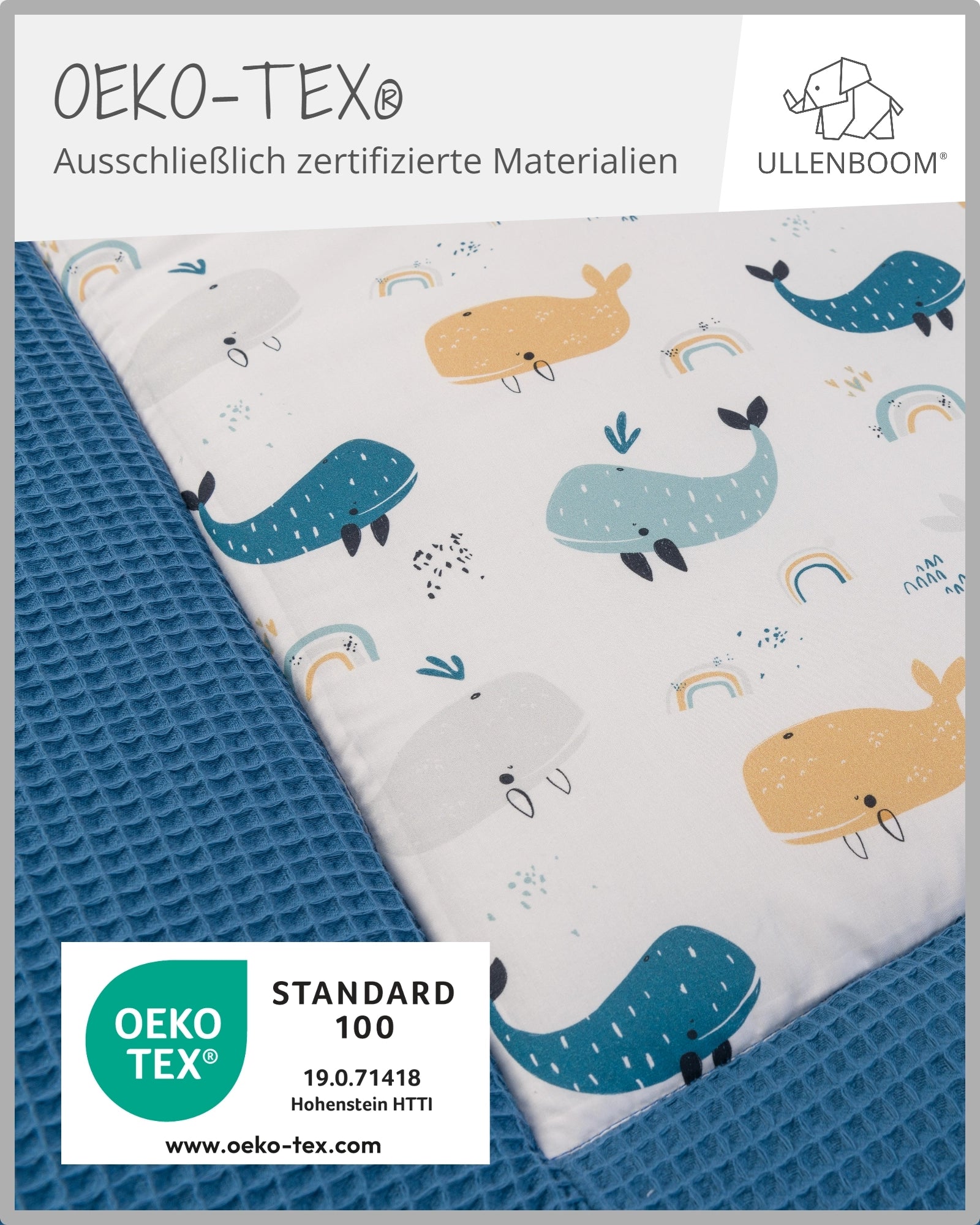 Krabbeldecke BLAU WALE