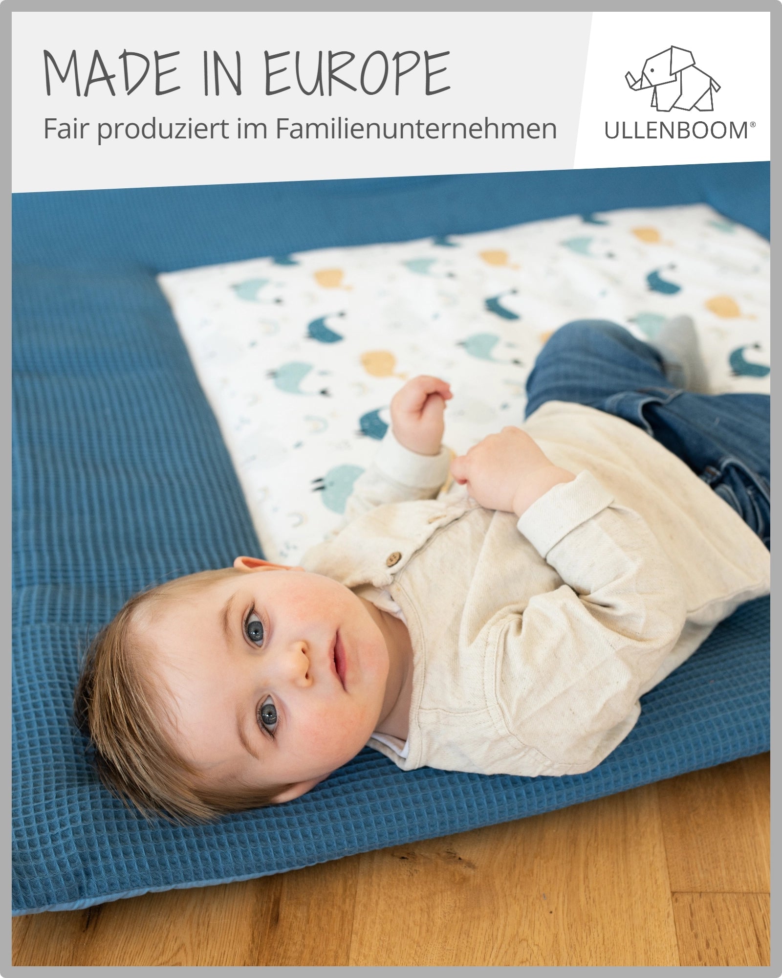 Krabbeldecke BLAU WALE