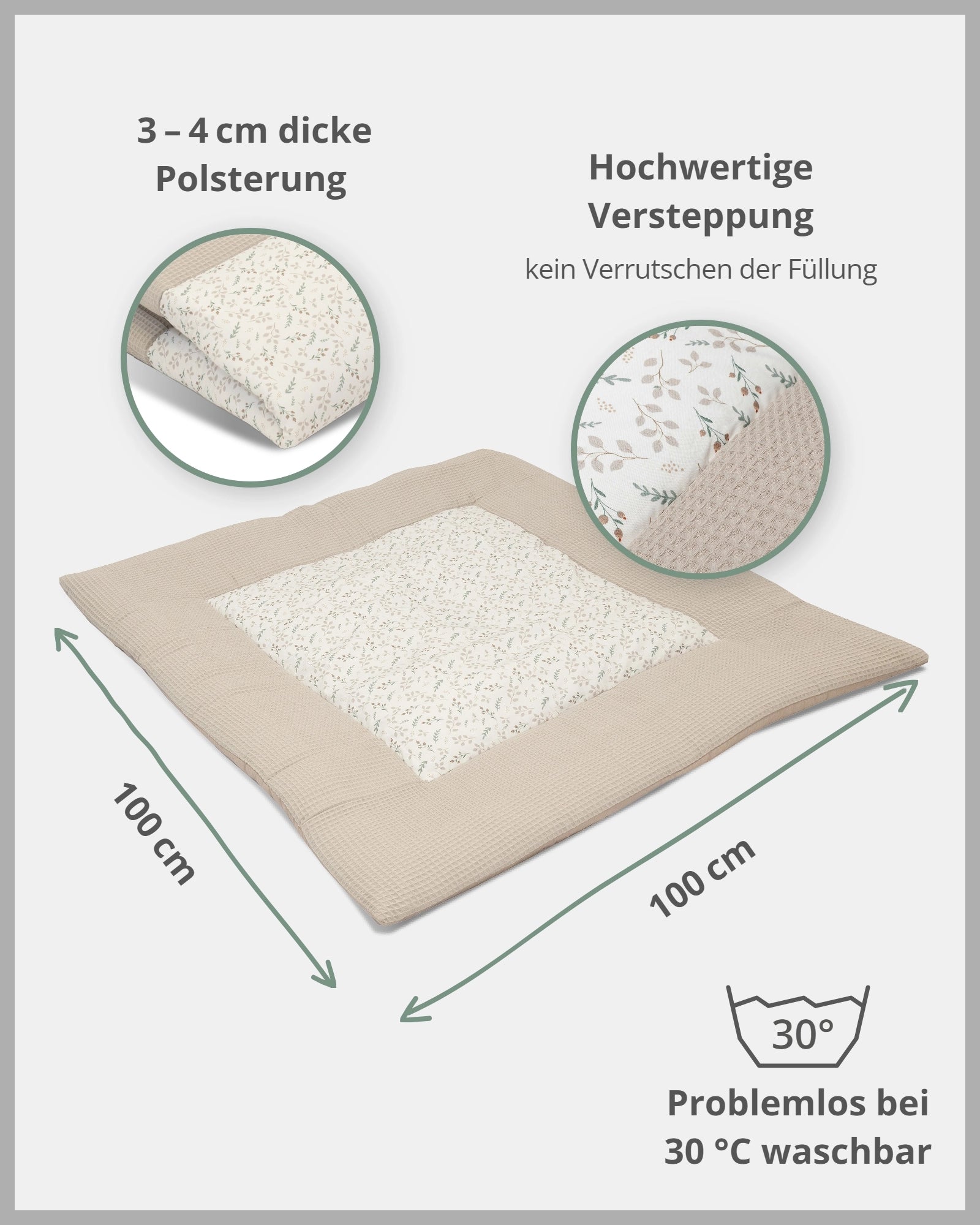 Krabbeldecke FLORAL SAND