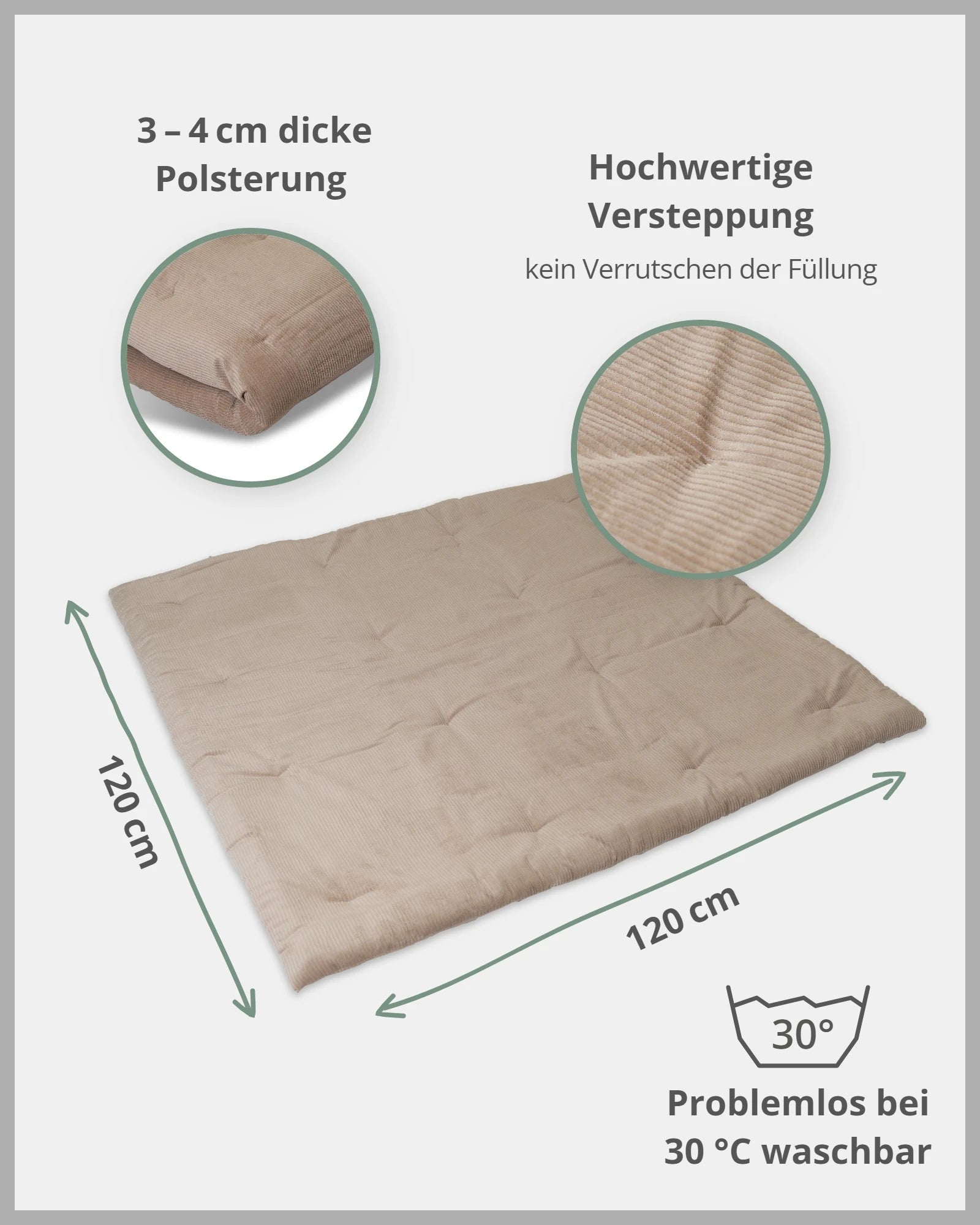 Krabbeldecke CORD SAND-ULLENBOOM Baby