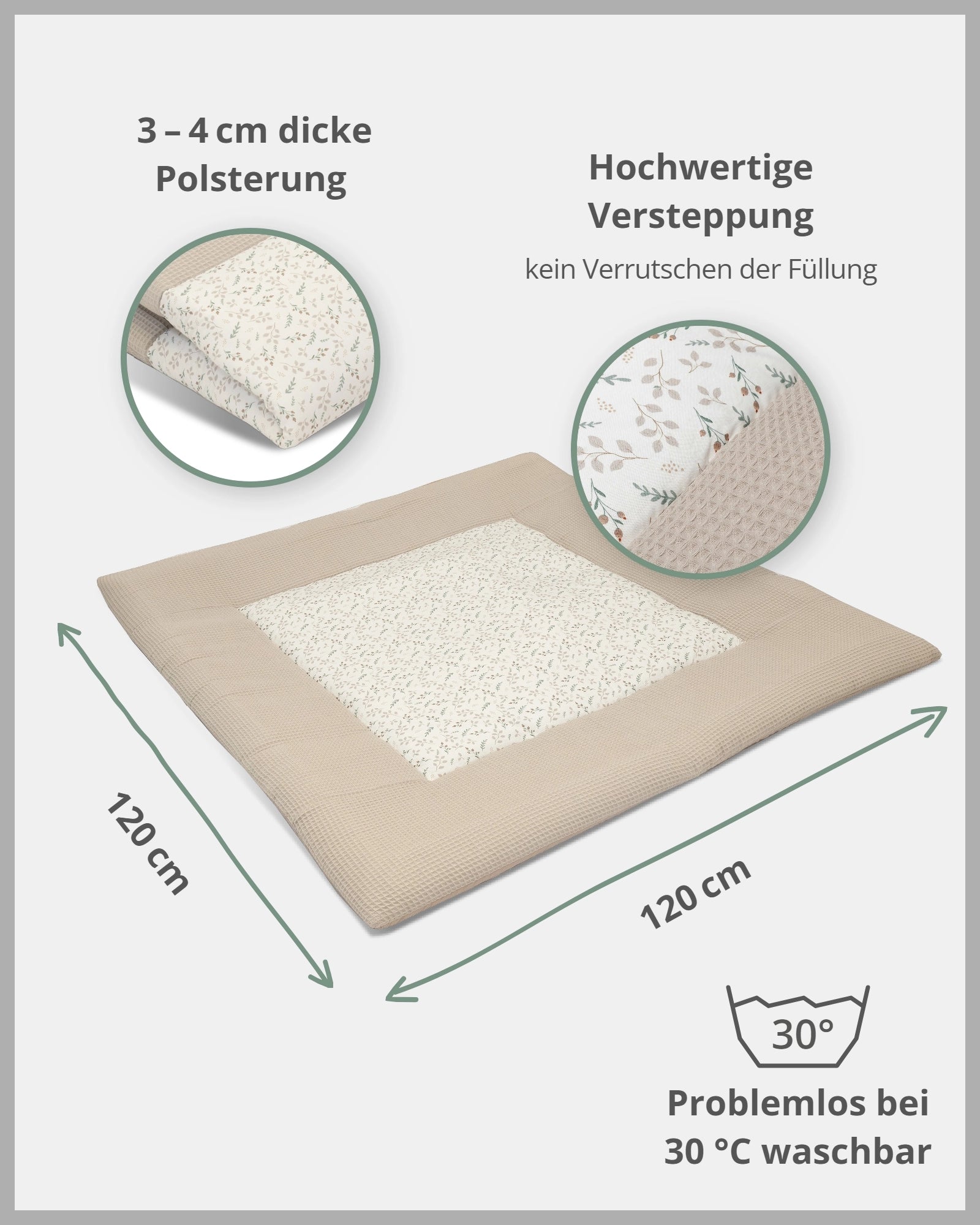 Krabbeldecke FLORAL SAND