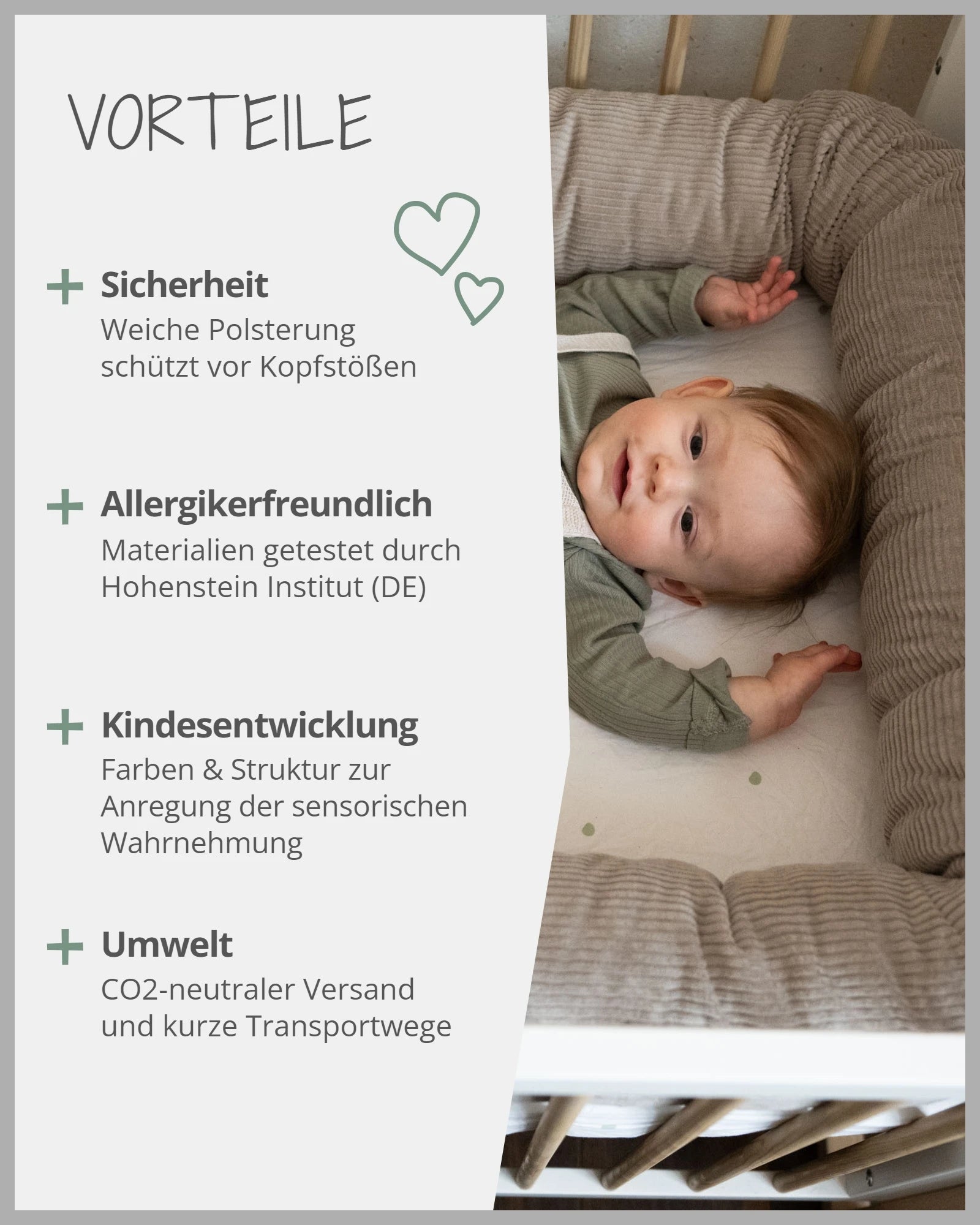 Baby Bettschlange CORD SAND-ULLENBOOM Baby