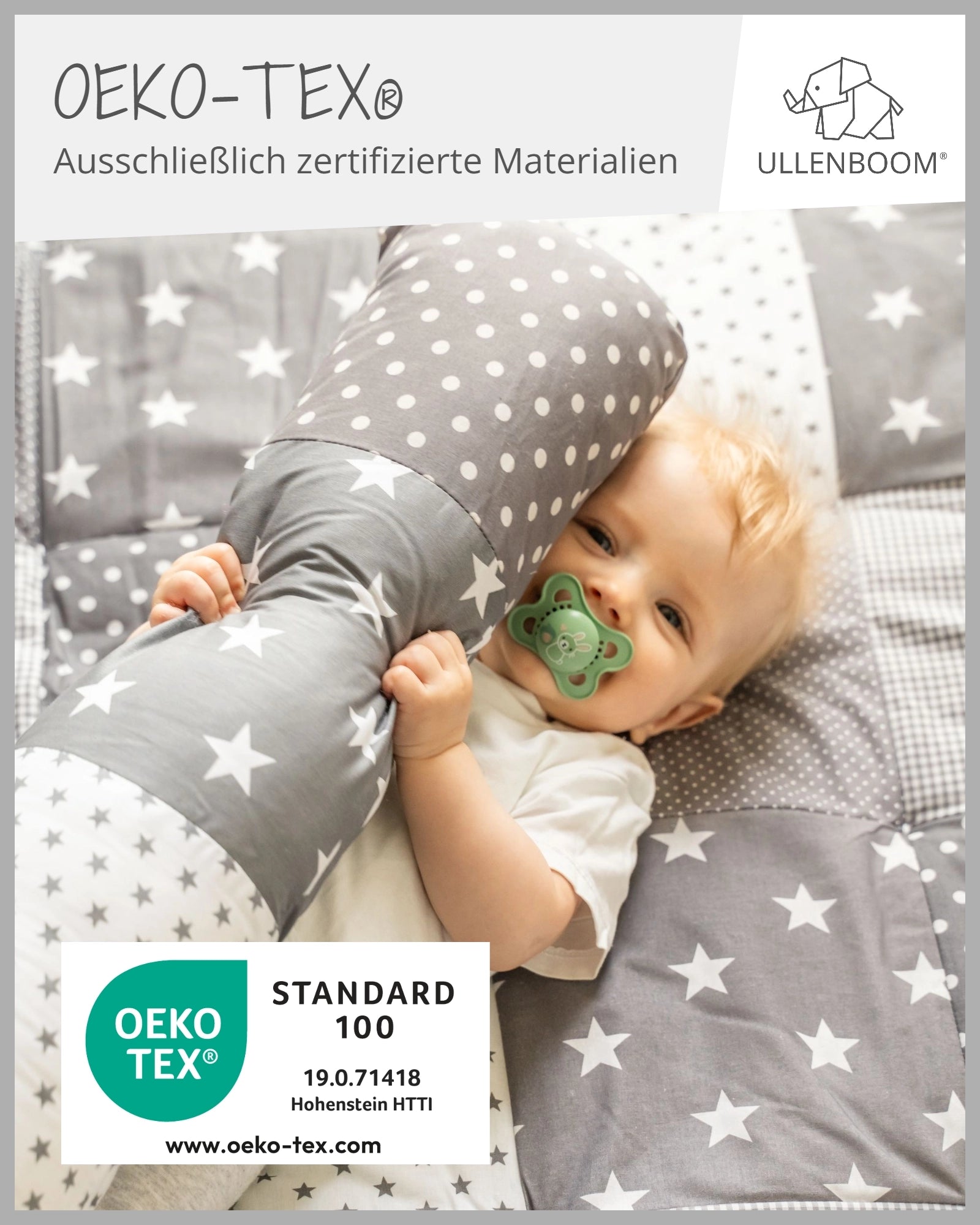 Baby Bettschlange GRAUE STERNE-ULLENBOOM Baby