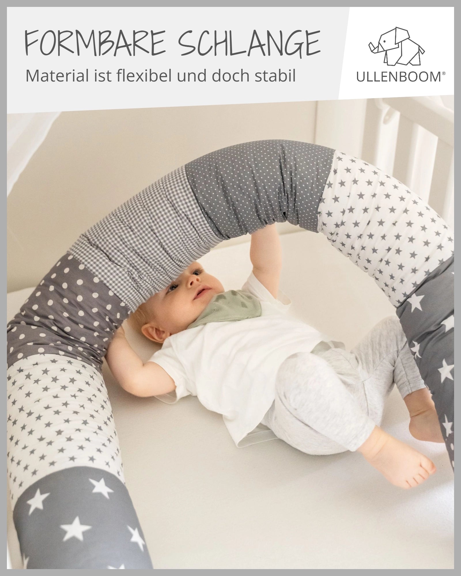 Baby Bettschlange GRAUE STERNE-ULLENBOOM Baby