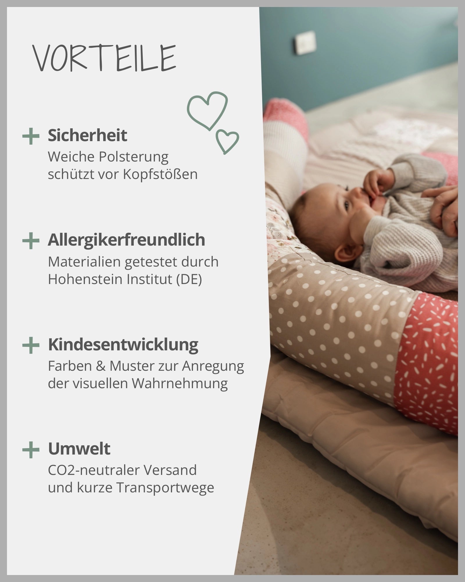 Baby Bettschlange ROSA BLÜTEN-ULLENBOOM Baby