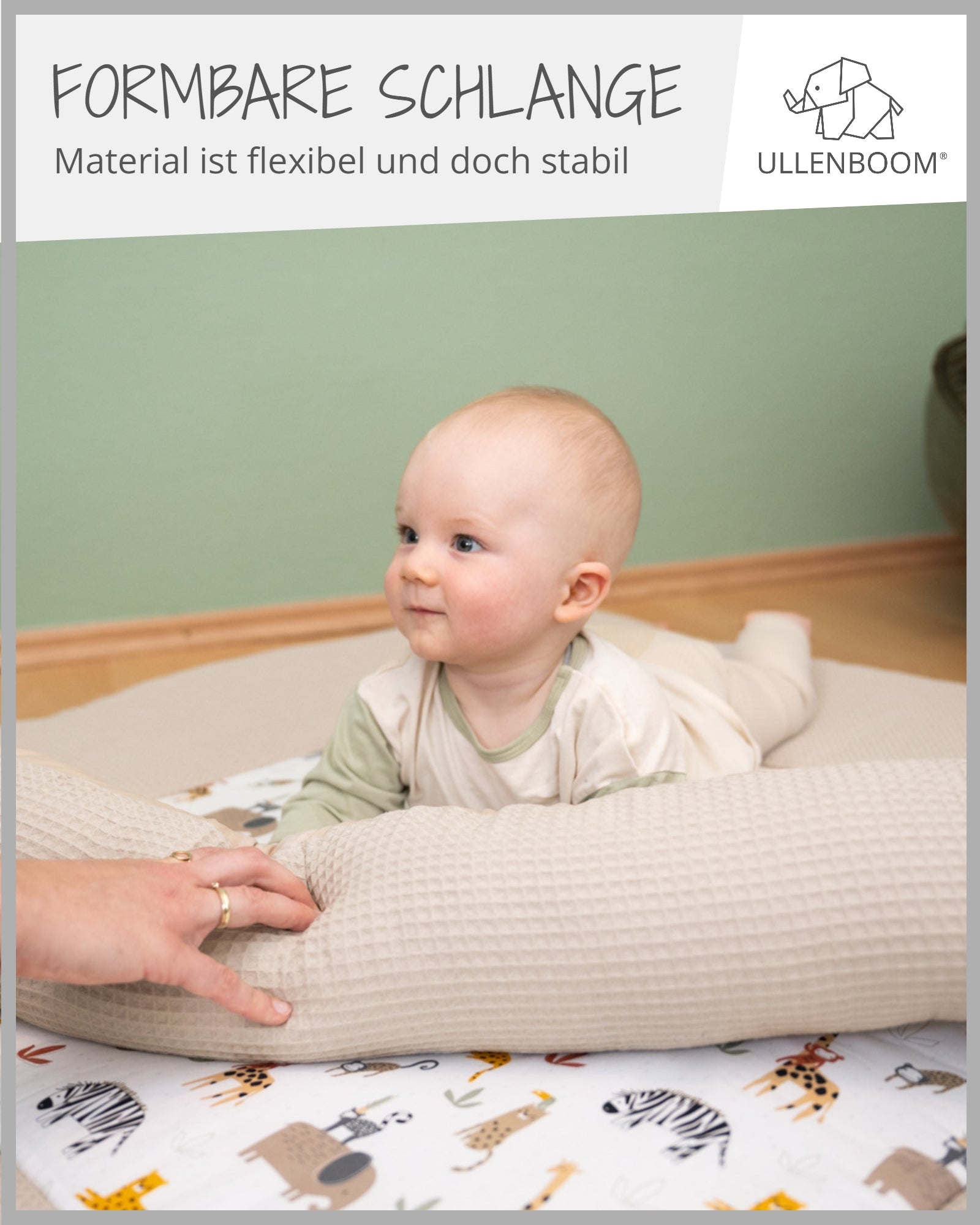 Baby Bettschlange Waffelpiqué SAND