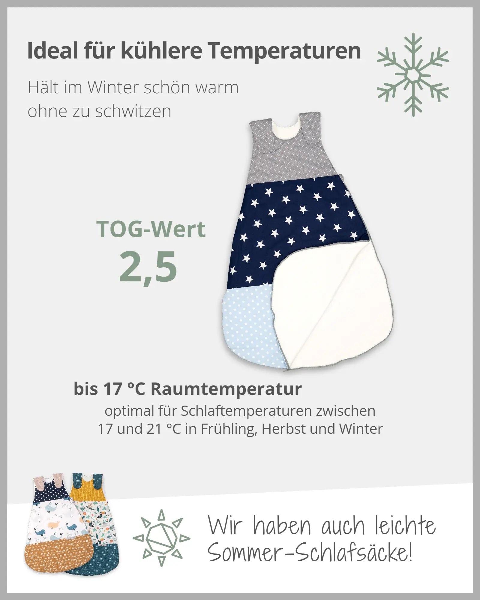 Schlafsack BLAU HELLBLAU GRAU-ULLENBOOM Baby