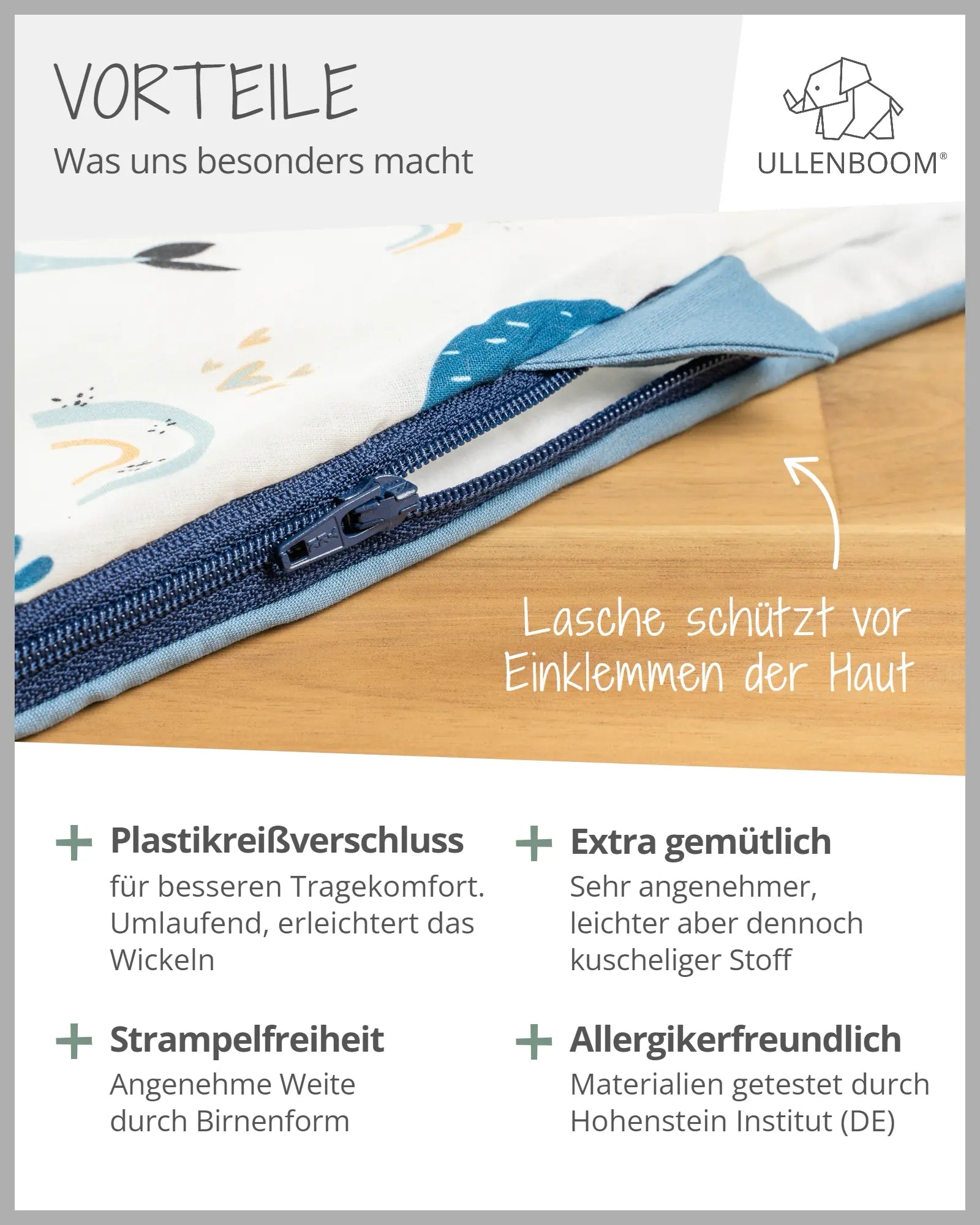 Schlafsack BLAU WALE-ULLENBOOM Baby