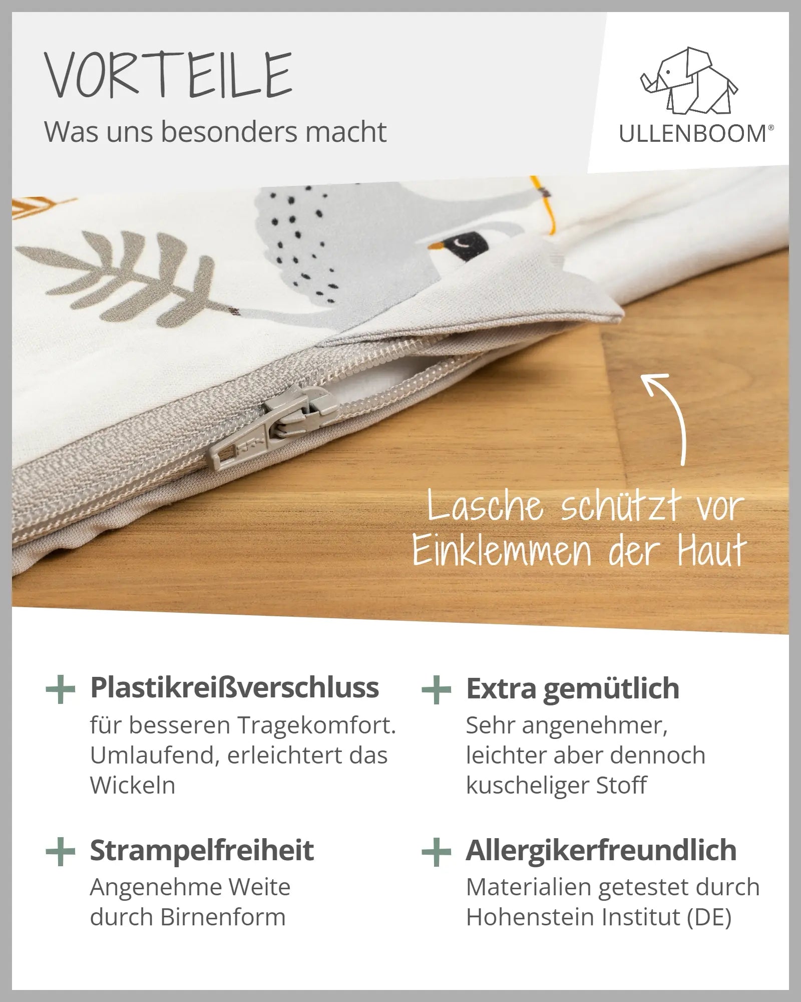 Schlafsack GRAU FAULTIERE-ULLENBOOM Baby