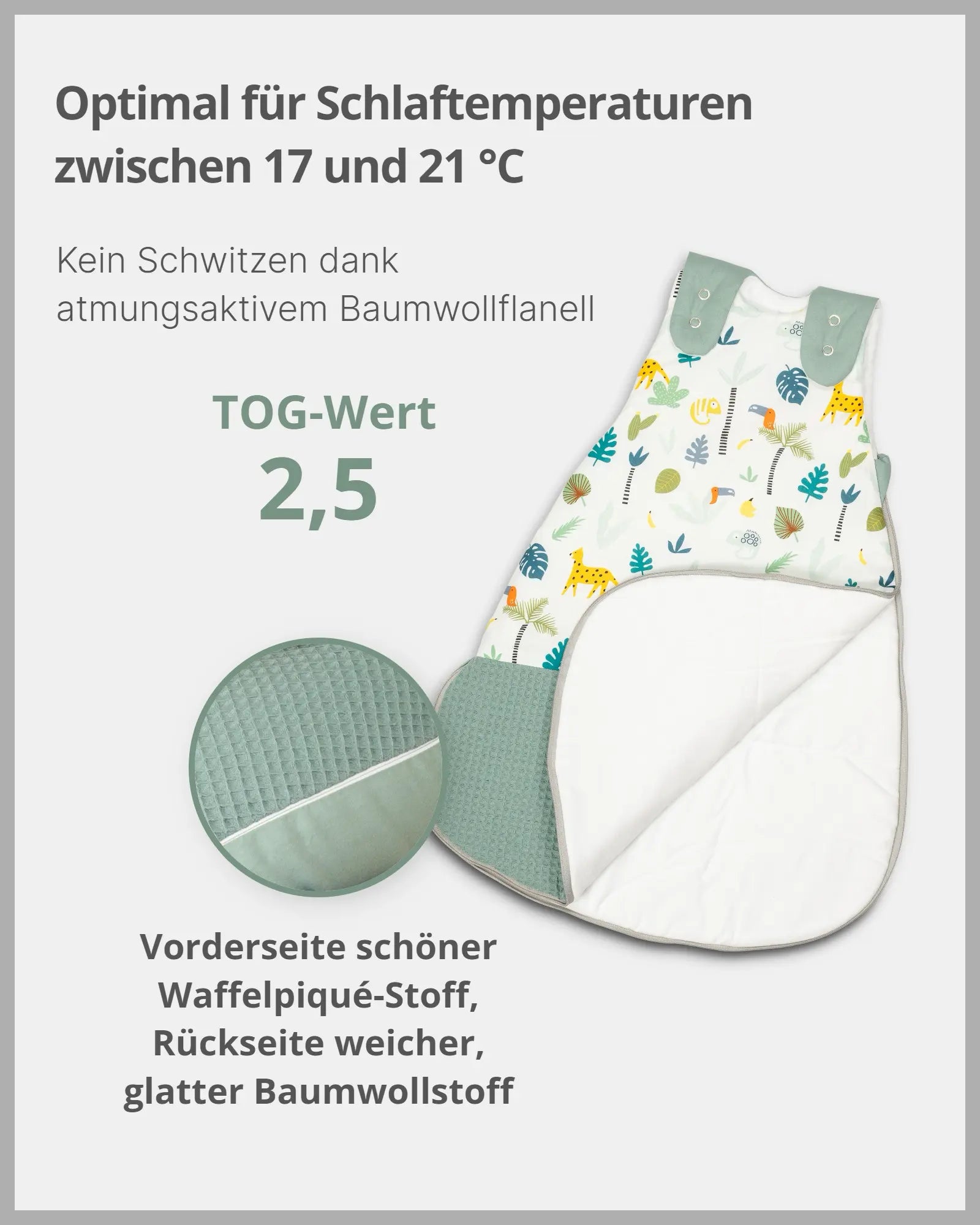 Schlafsack SALBEIGRÜN REGENWALD-ULLENBOOM Baby