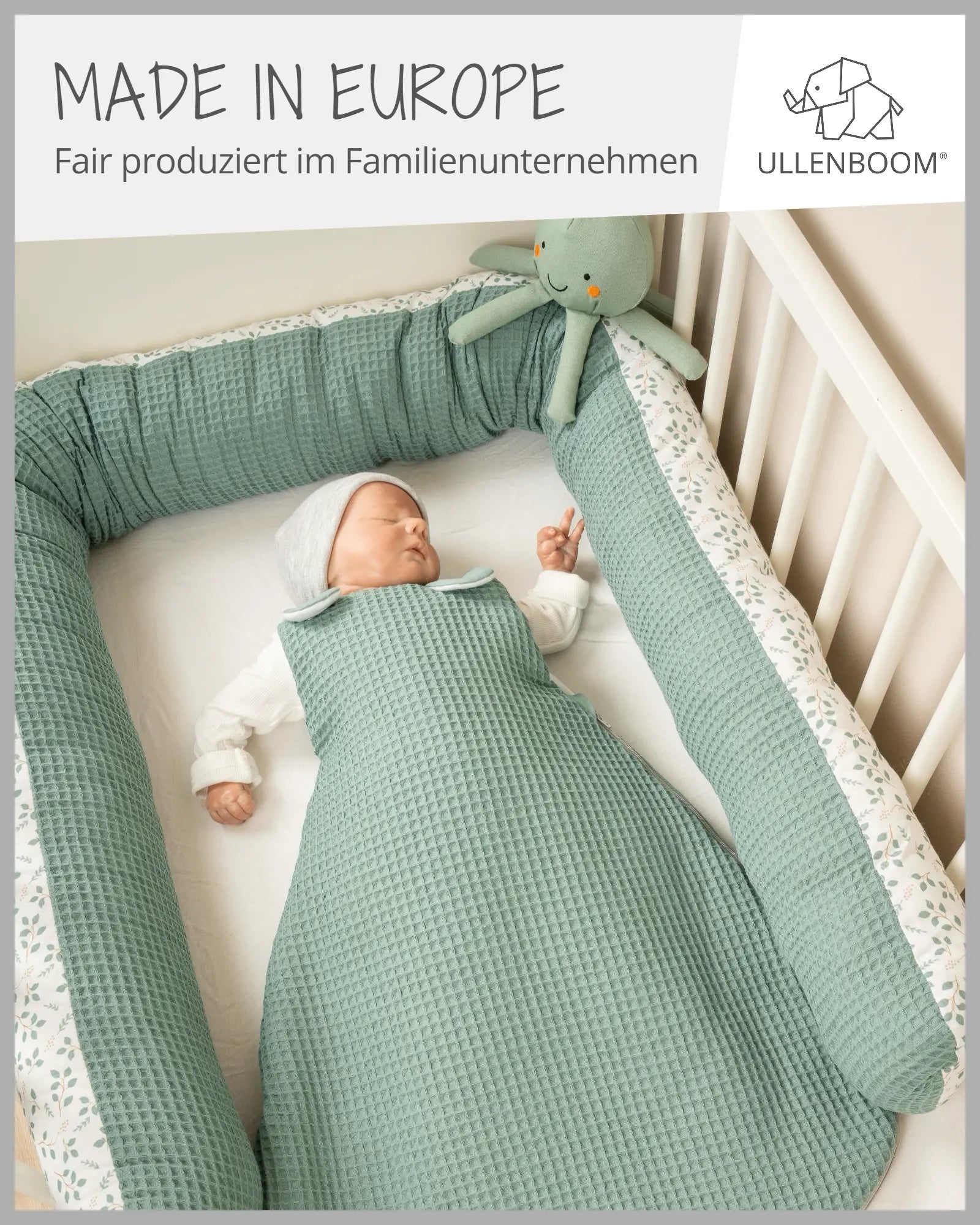 Schlafsack Waffelpiqué SALBEIGRÜN-ULLENBOOM Baby