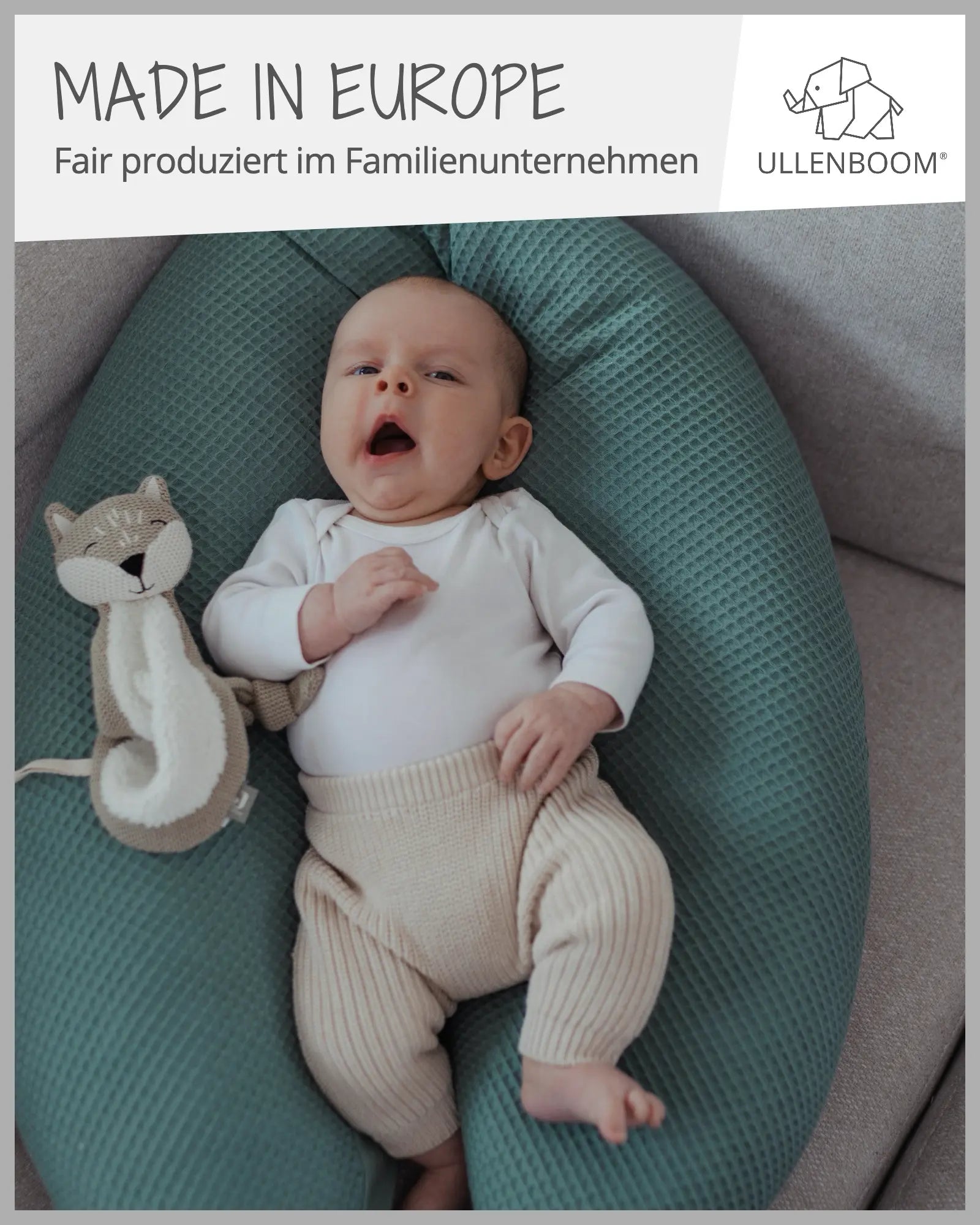 190 cm Stillkissen Waffelpiqué SALBEIGRÜN-ULLENBOOM Baby