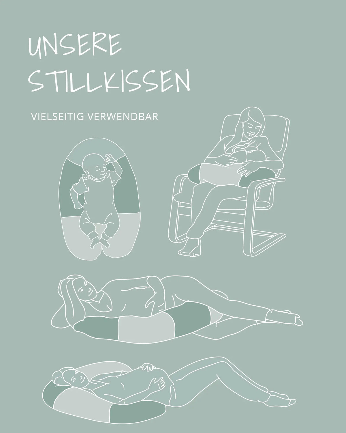Anwendungsmöglichkeiten des ULLENBOOM Stillkissens