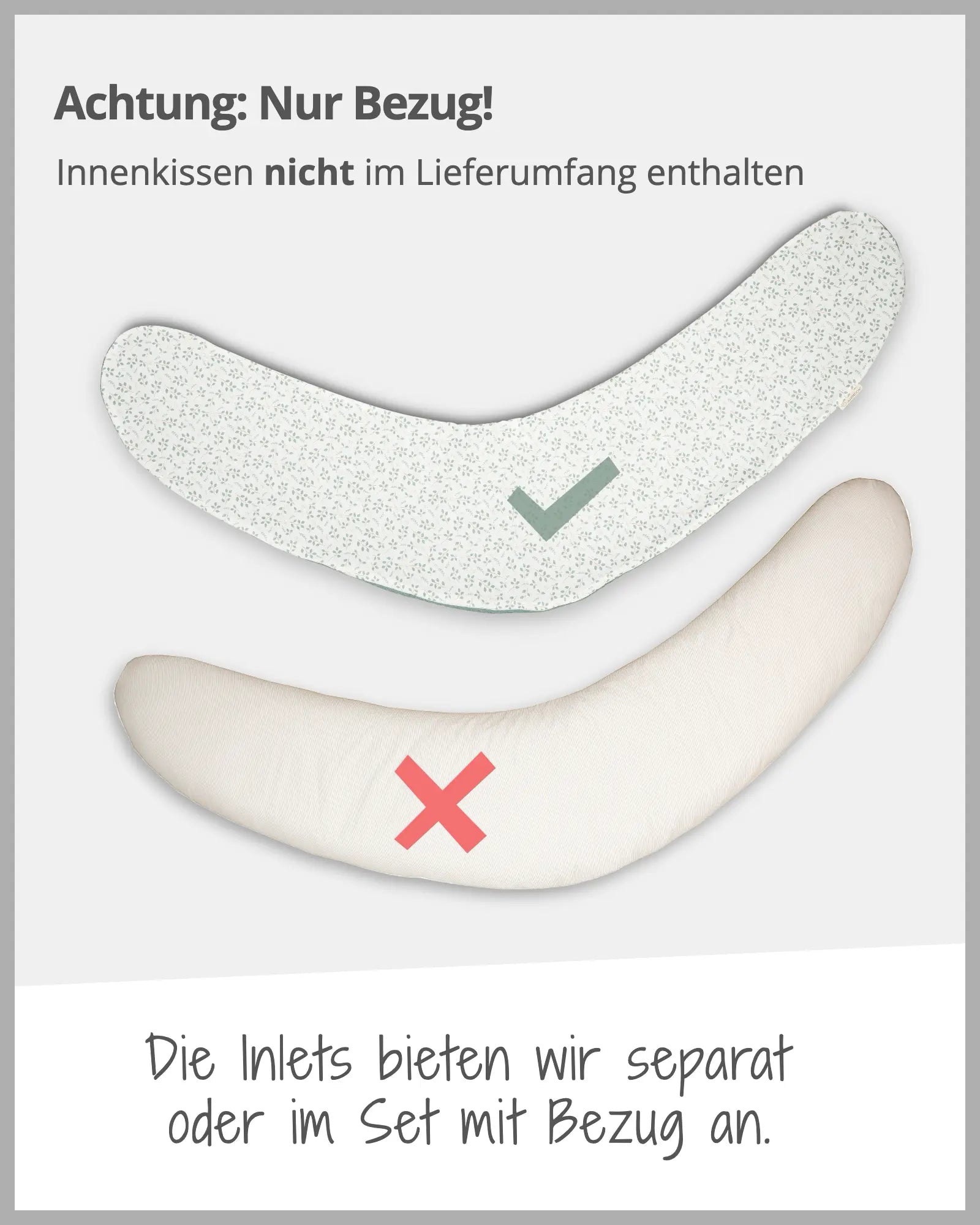 190 cm Stillkissen FLORAL GRÜN-ULLENBOOM Baby