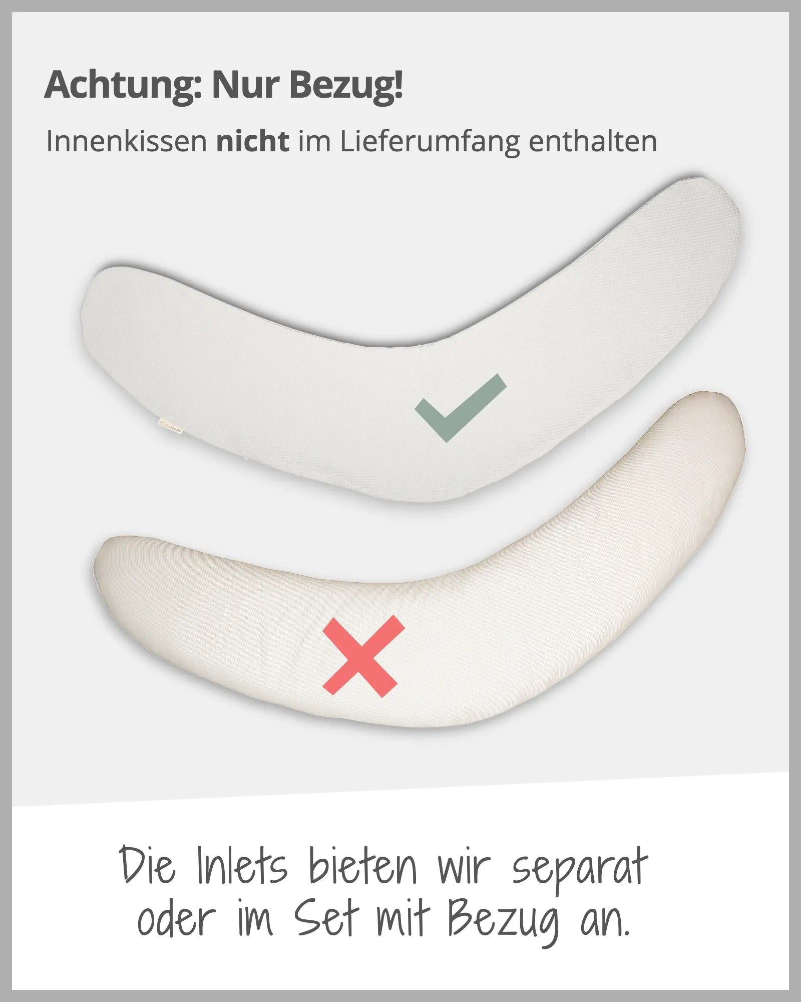 190 cm Stillkissen Waffelpiqué GRAU-ULLENBOOM Baby