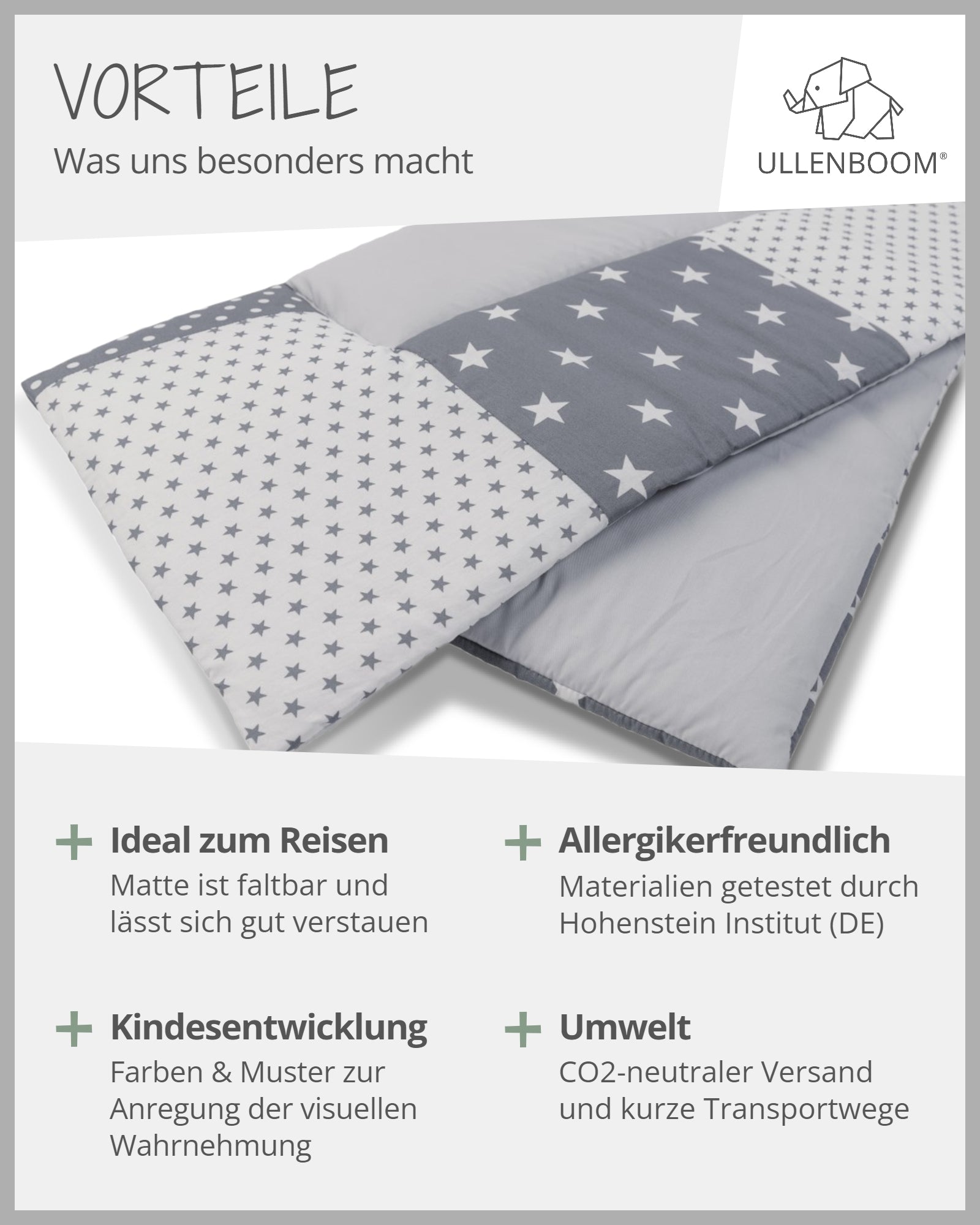 Wickelauflage Rosa Grau-ULLENBOOM Baby