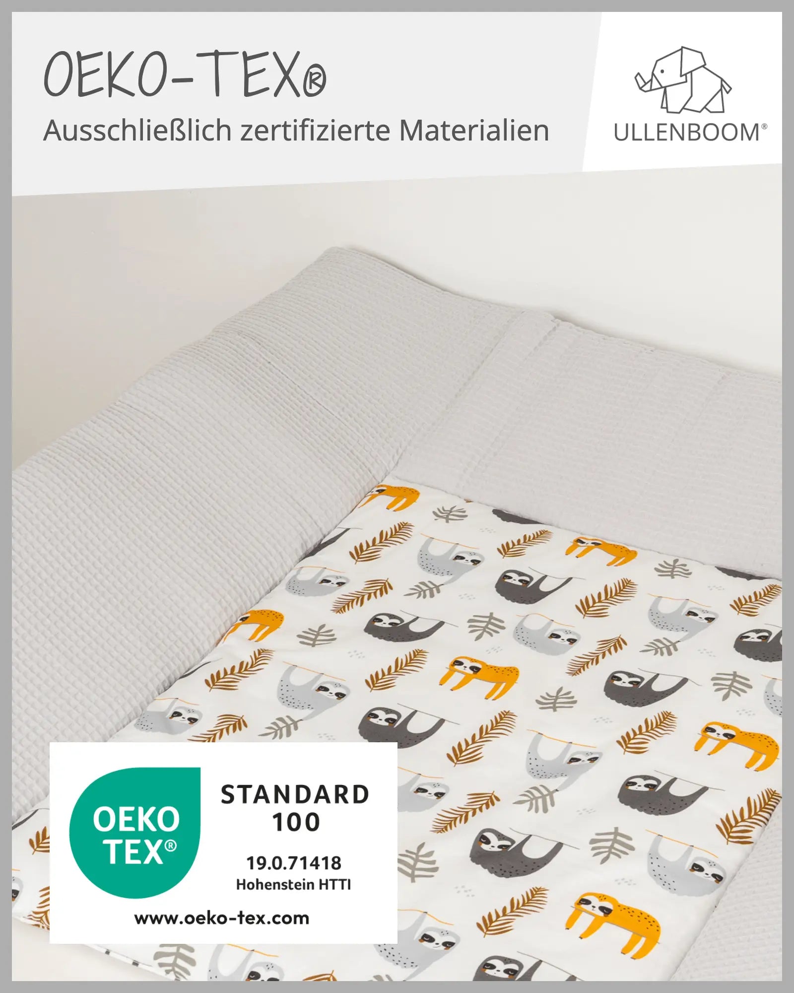 Wickelauflage GRAU FAULTIERE-ULLENBOOM Baby