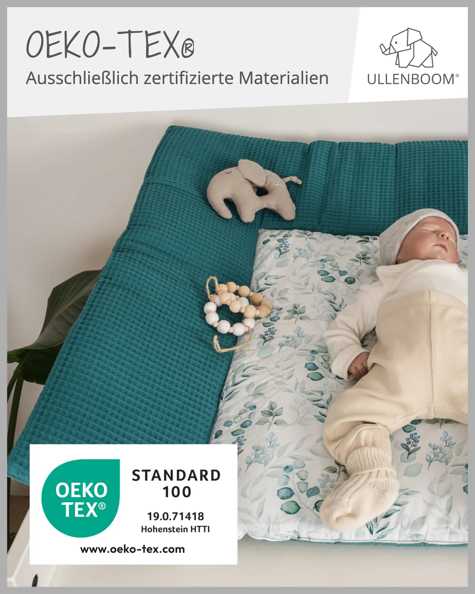 Wickelauflage EUKALYPTUS PETROL-ULLENBOOM Baby