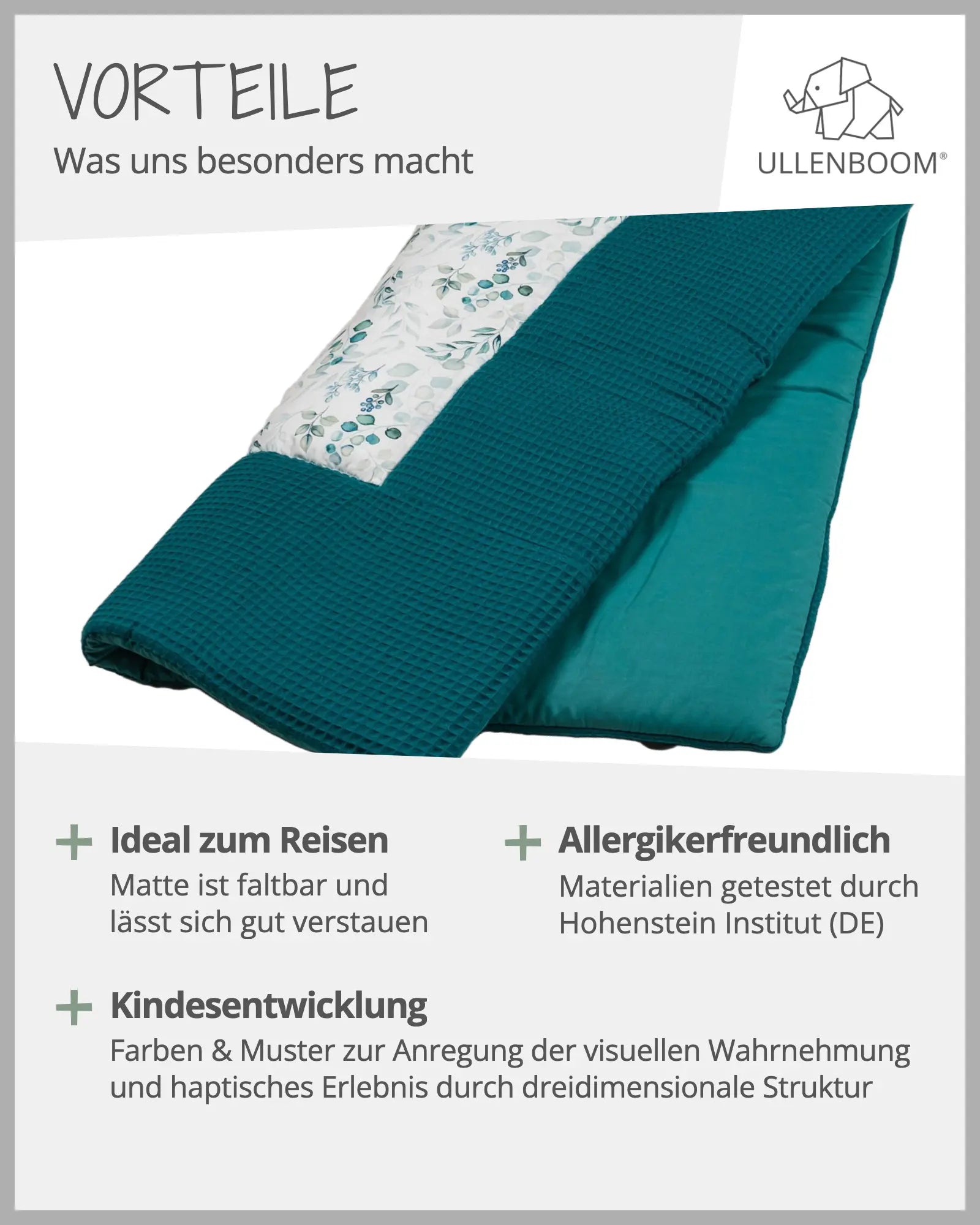 Wickelauflage EUKALYPTUS PETROL-ULLENBOOM Baby