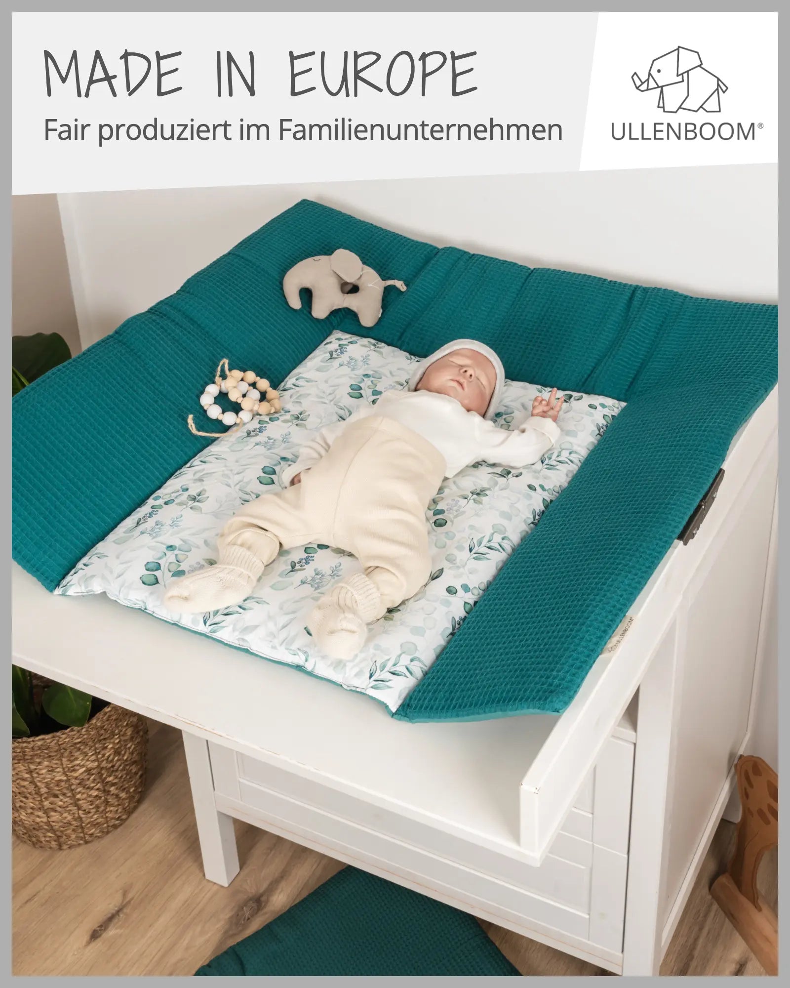 Wickelauflage EUKALYPTUS PETROL-ULLENBOOM Baby