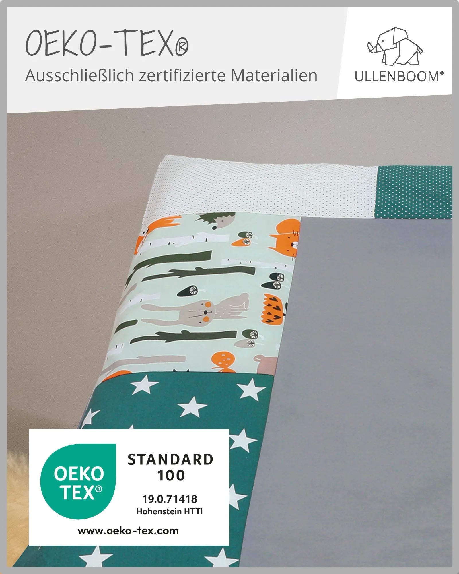 Wickelauflage Waldtiere Petrol-ULLENBOOM Baby