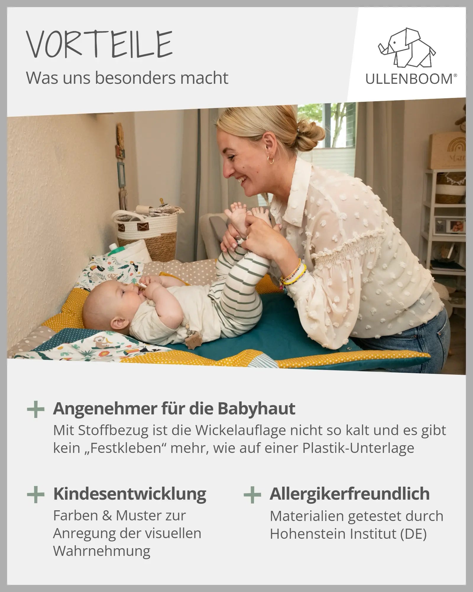 Wickelauflagen-Bezug REGENBOGEN-ULLENBOOM Baby