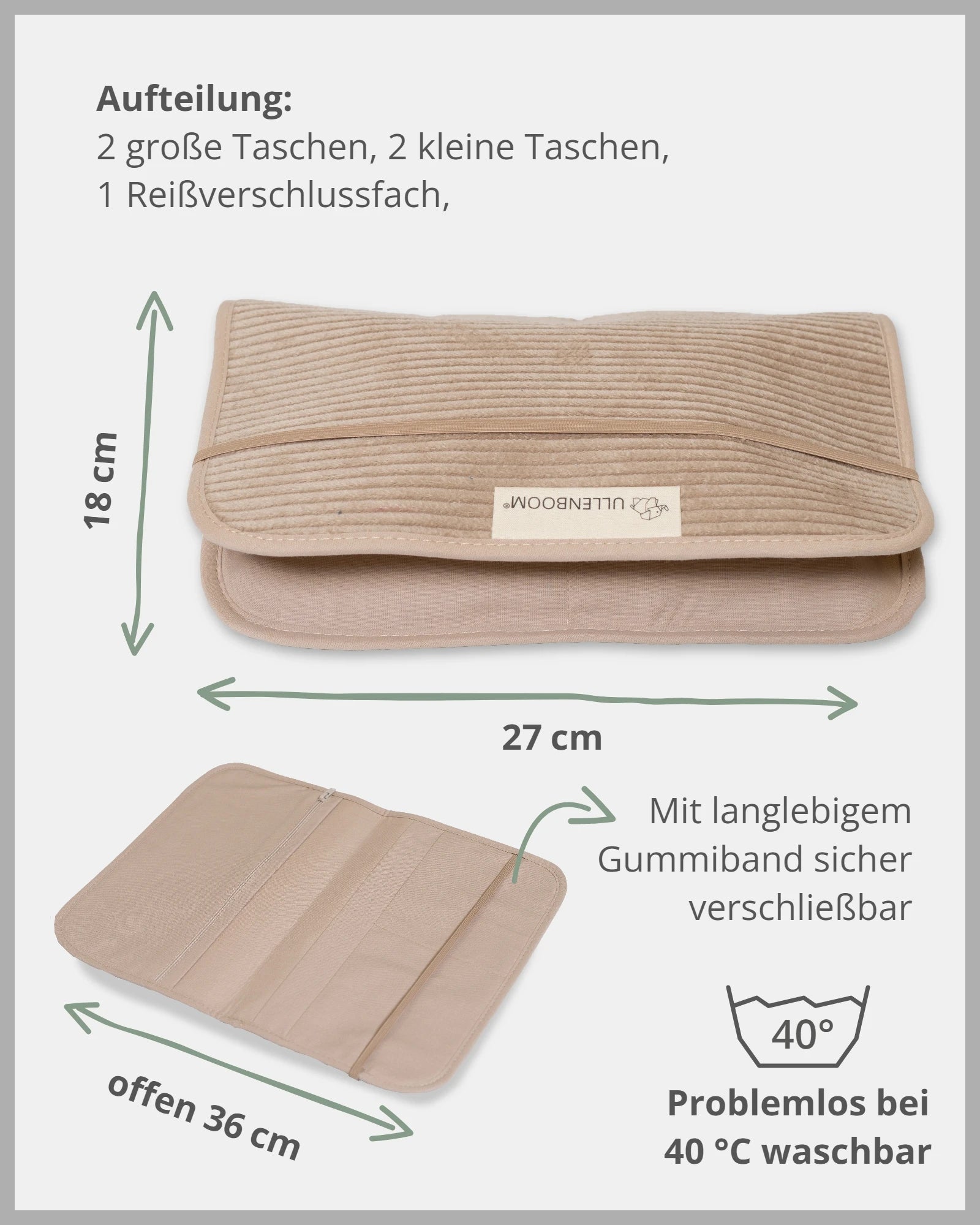 Windeltasche CORD SAND-ULLENBOOM Baby