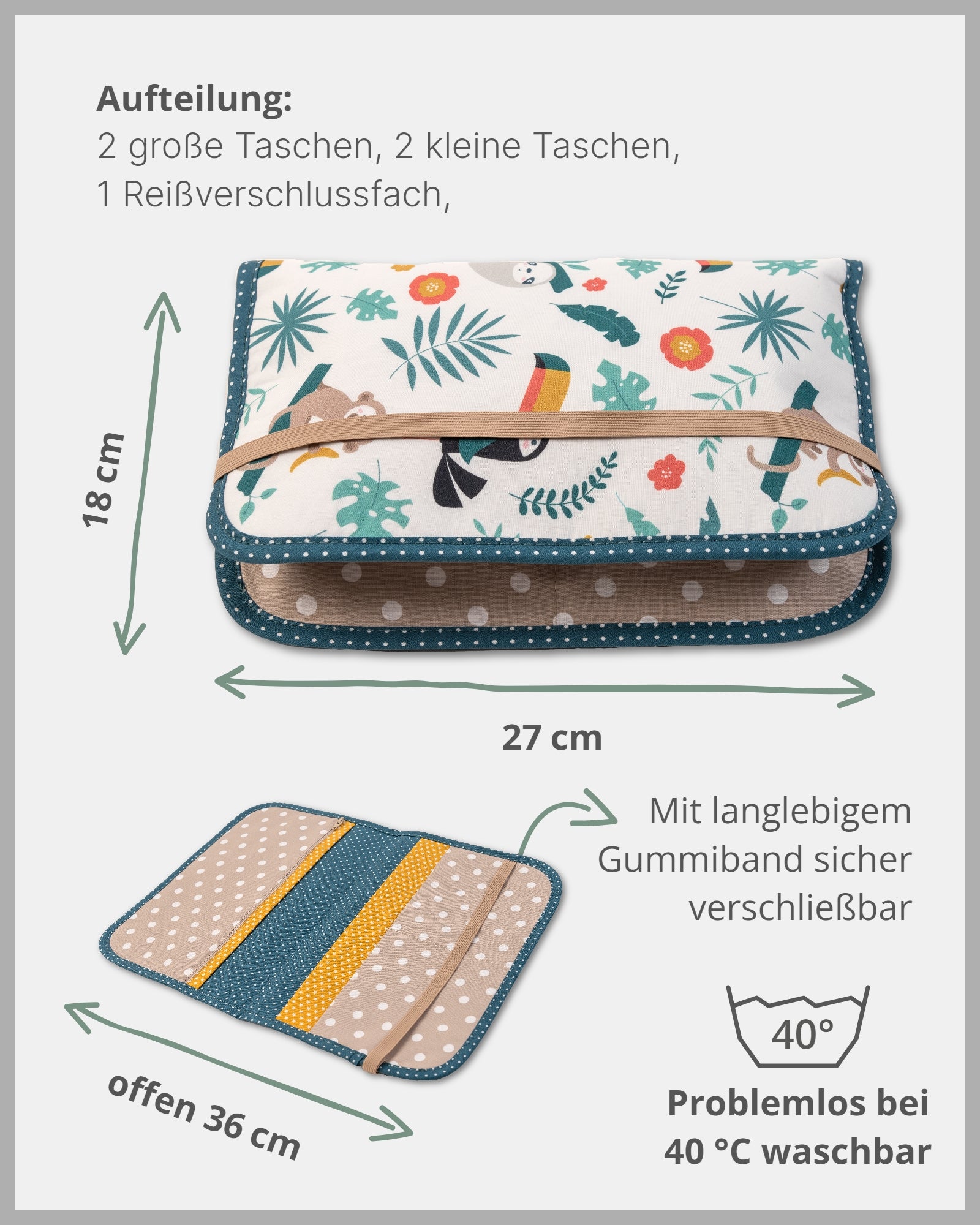 Windeltasche Dschungel-ULLENBOOM Baby