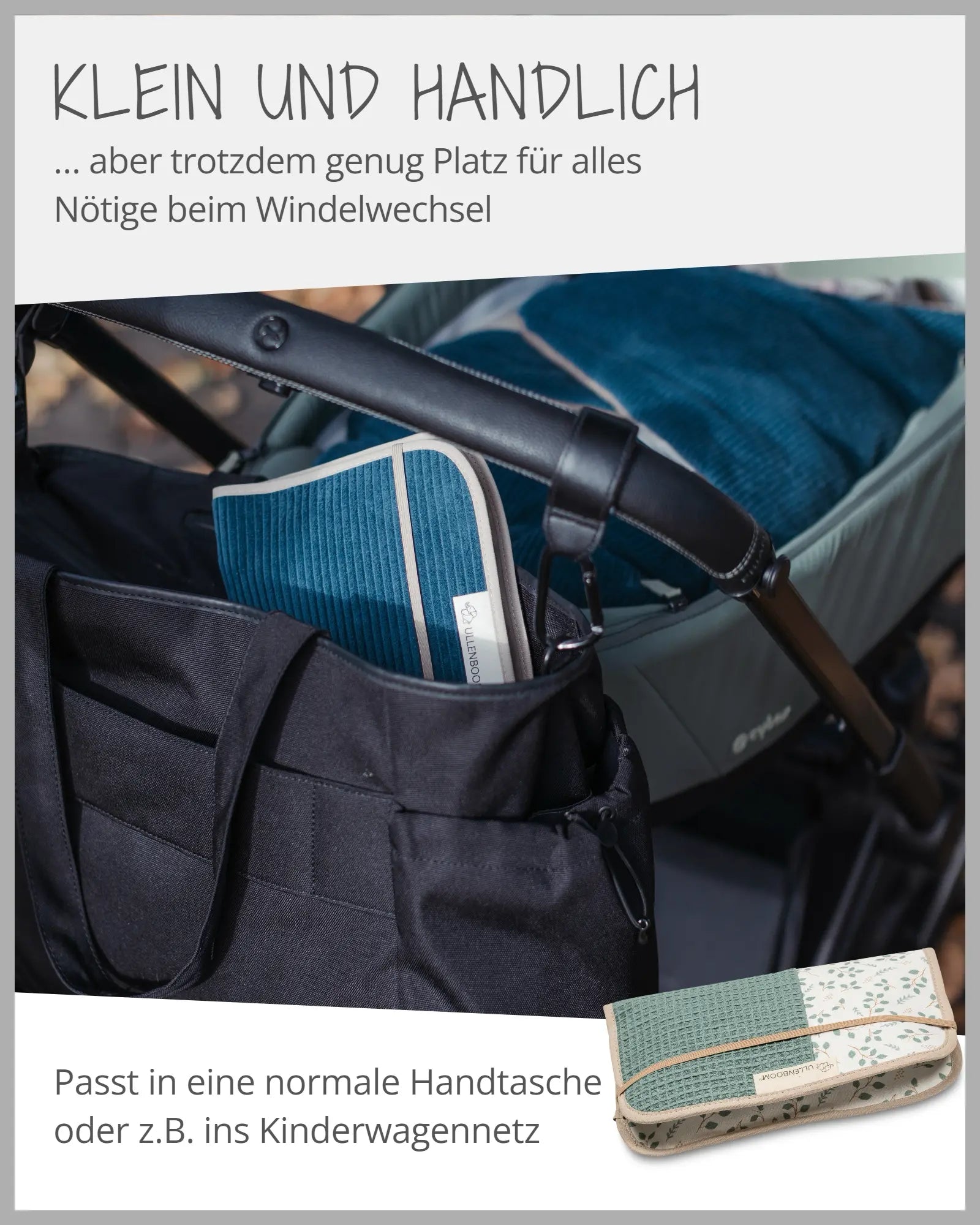 Windeltasche FLORAL GRÜN-ULLENBOOM Baby