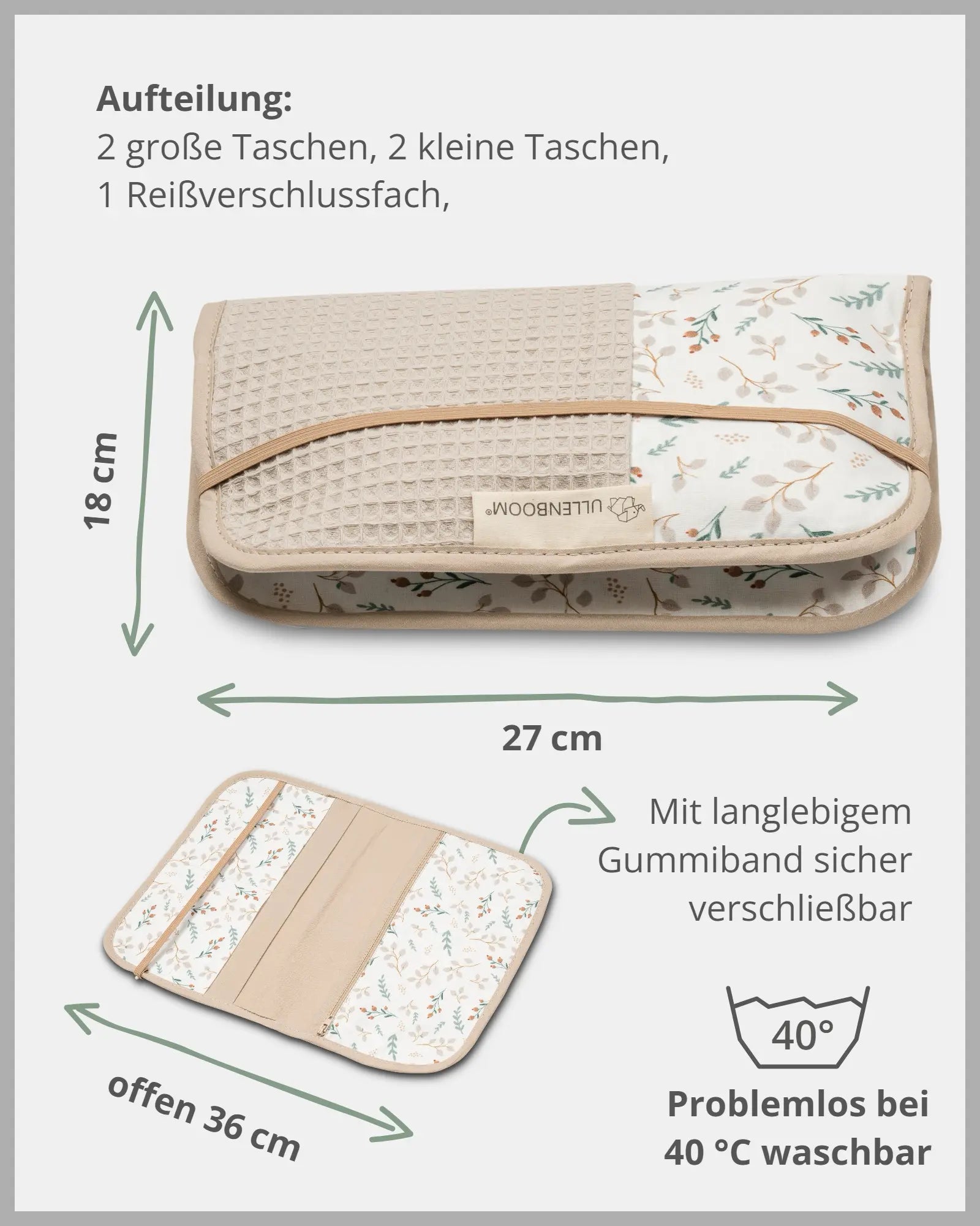 Windeltasche FLORAL SAND-ULLENBOOM Baby