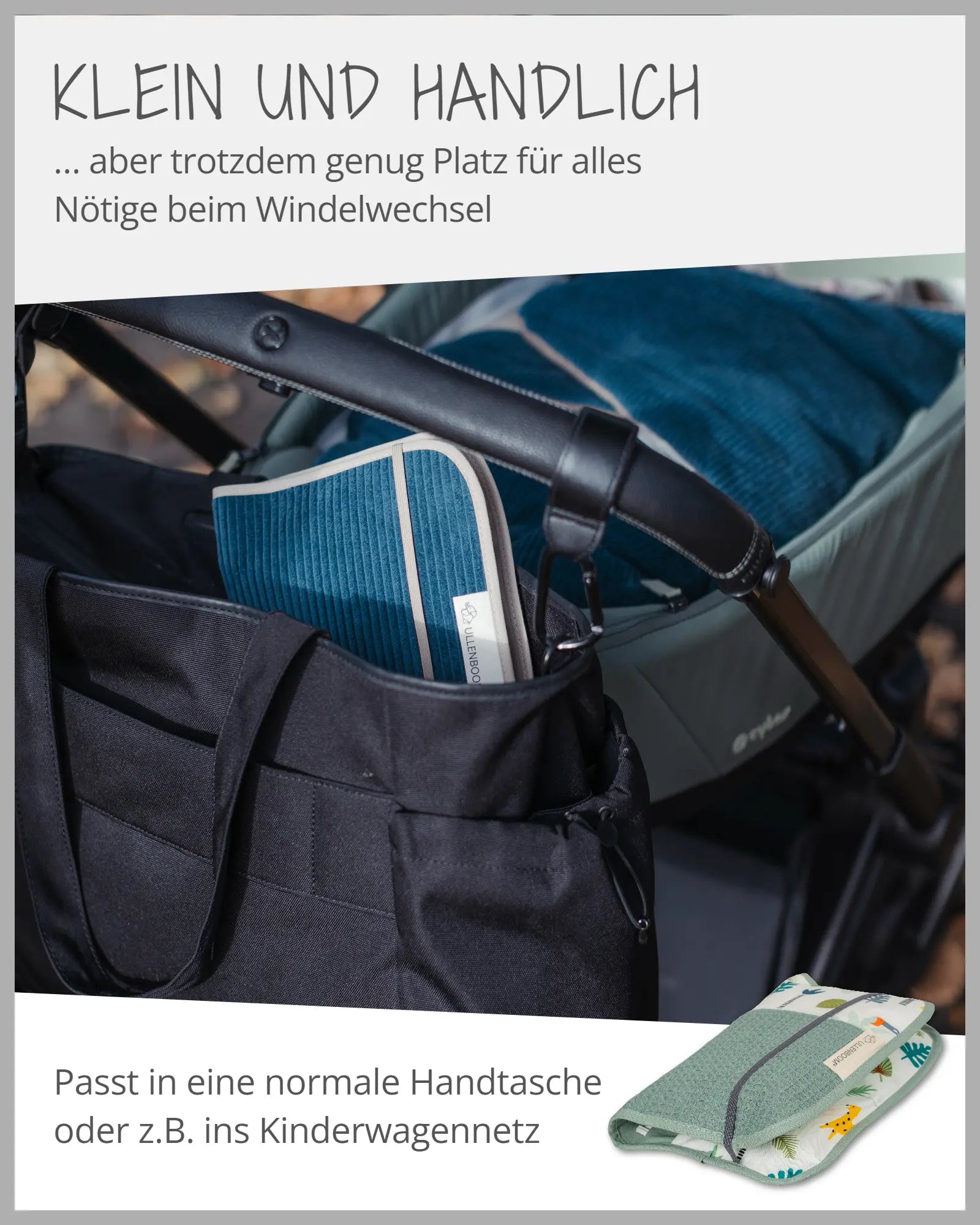 Windeltasche SALBEIGRÜN REGENWALD-ULLENBOOM Baby