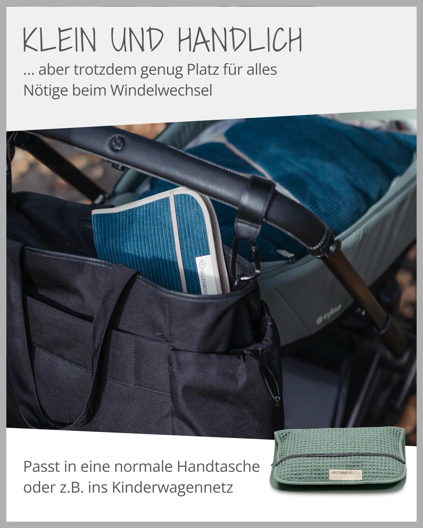 Windeltasche Waffelpiqué SALBEIGRÜN-ULLENBOOM Baby