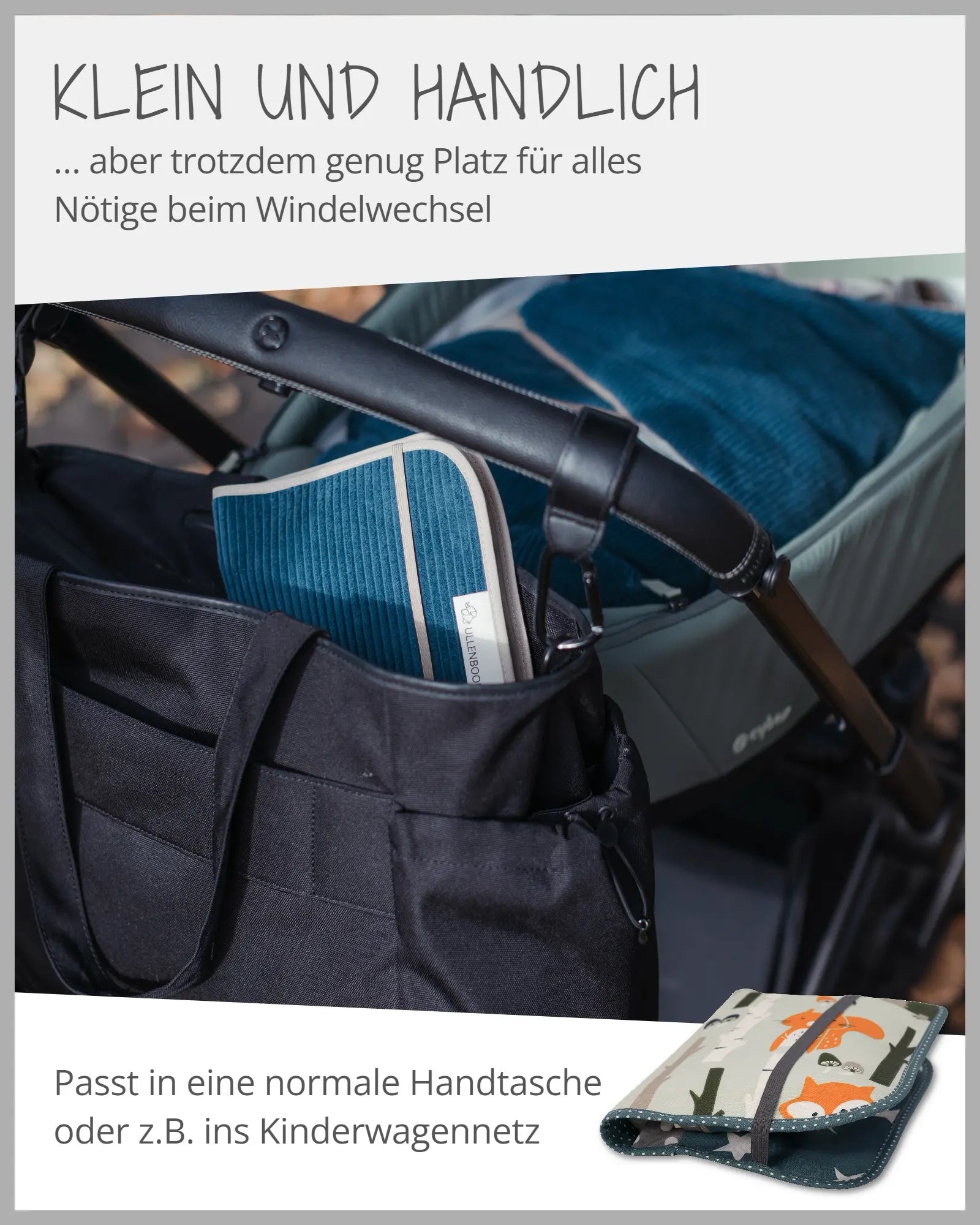 Windeltasche Waldtiere Petrol-ULLENBOOM Baby