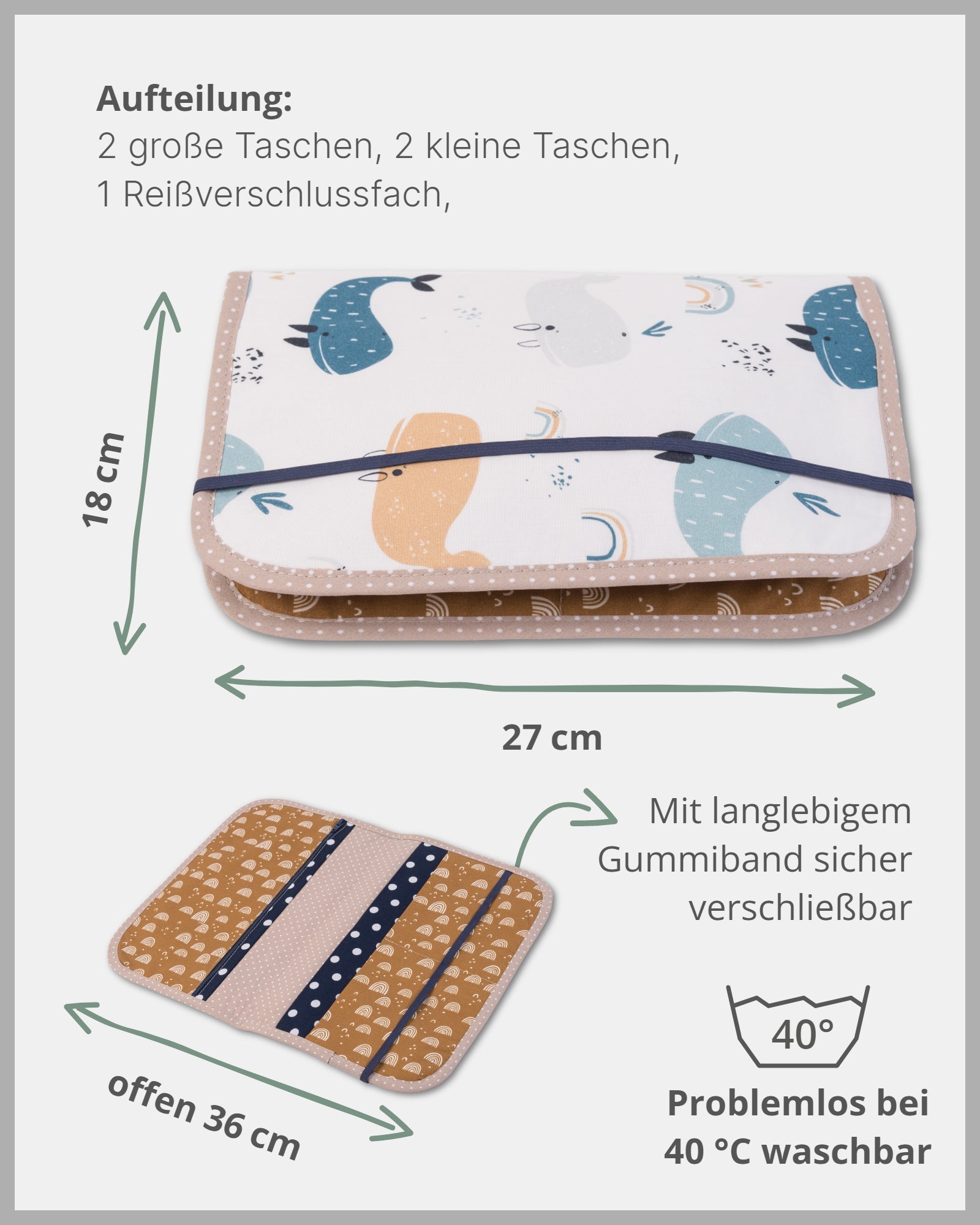 Windeltasche WALE-ULLENBOOM Baby