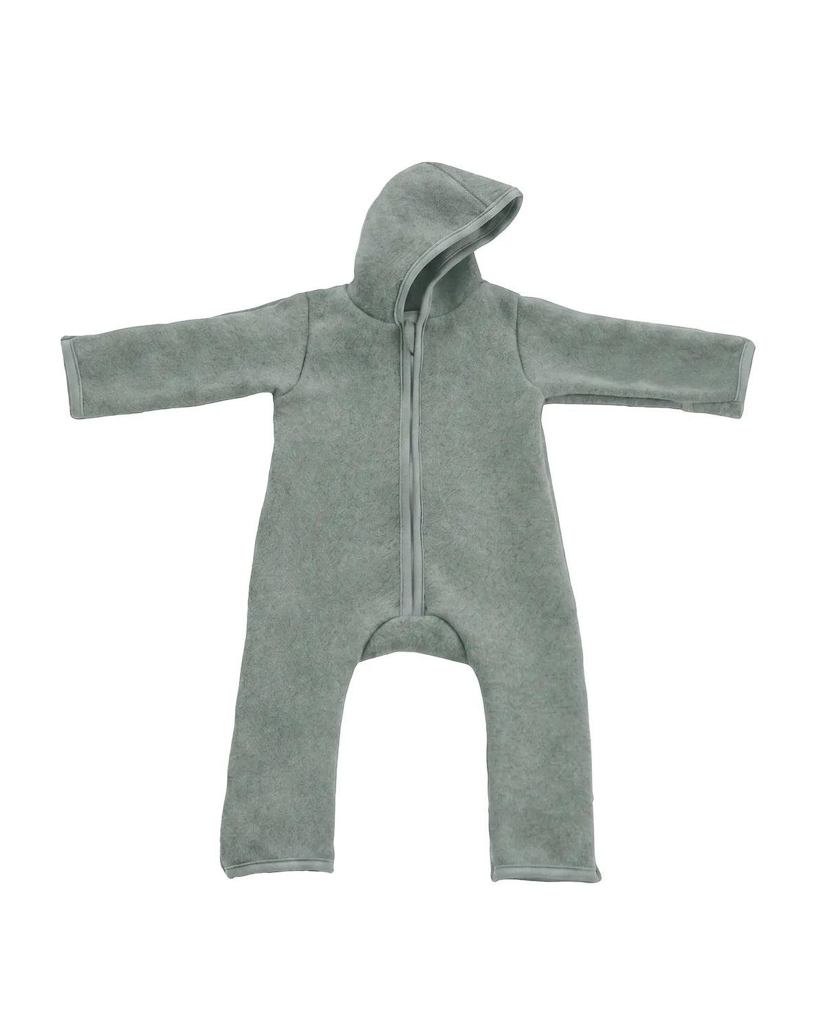 Wollwalk Overall Eukalyptus Grün Größe 86-92 – Freisteller vorne