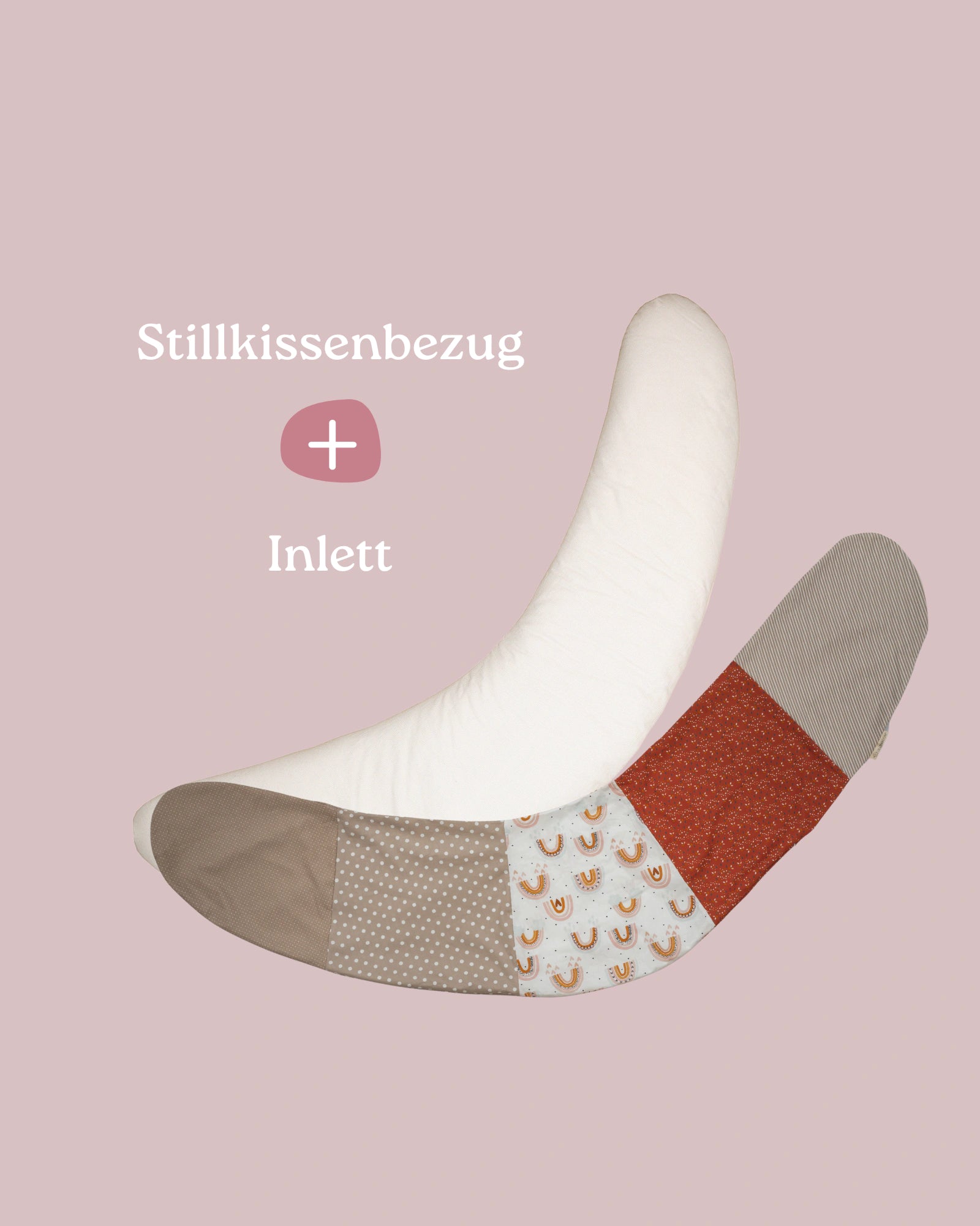 Set Stillkissenbezug mit Inlett Regenbogen-Stillkissenbezug mit Inlett-ULLENBOOM Baby