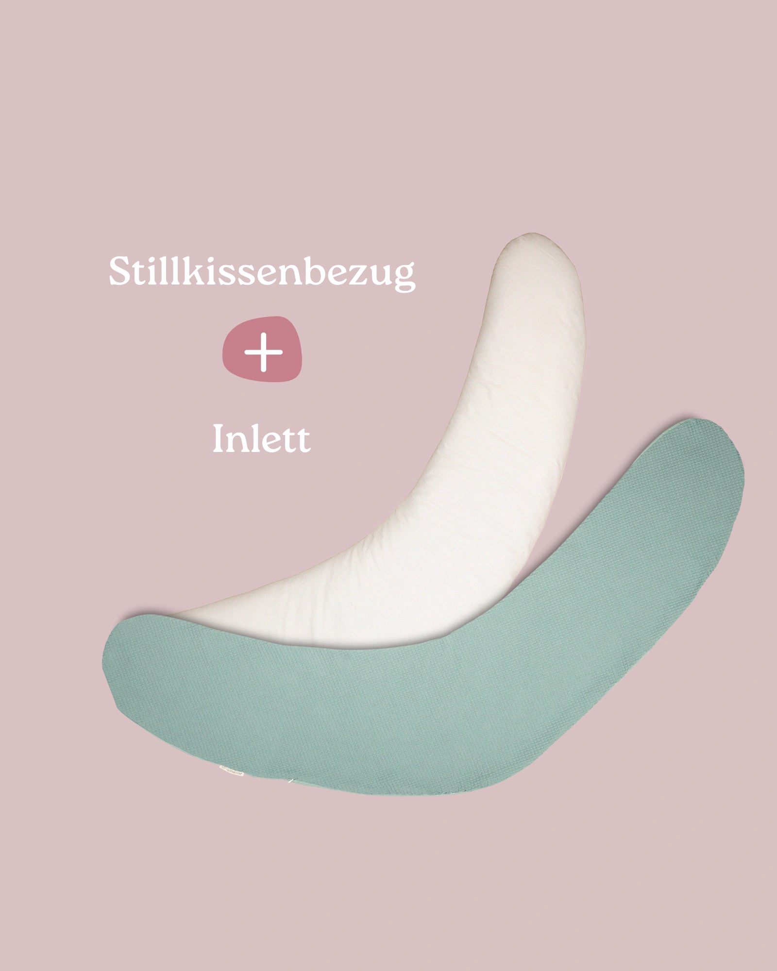 Set Stillkissenbezug mit Inlett Waffelpiqué Salbeigrün-Stillkissenbezug mit Inlett-ULLENBOOM Baby