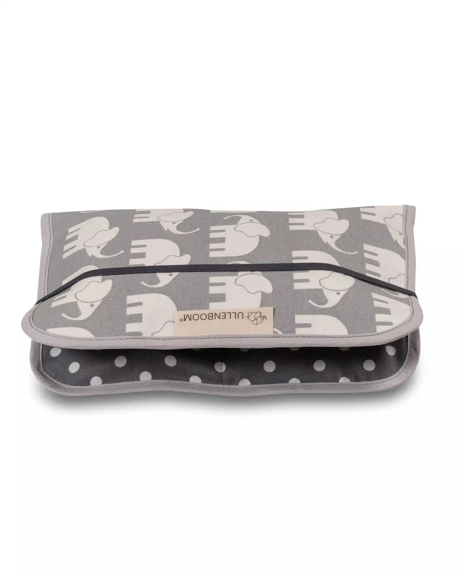 Windeltasche Patchwork GRAU ELEFANT-ULLENBOOM-18 x 27 cm-ULLENBOOM Baby