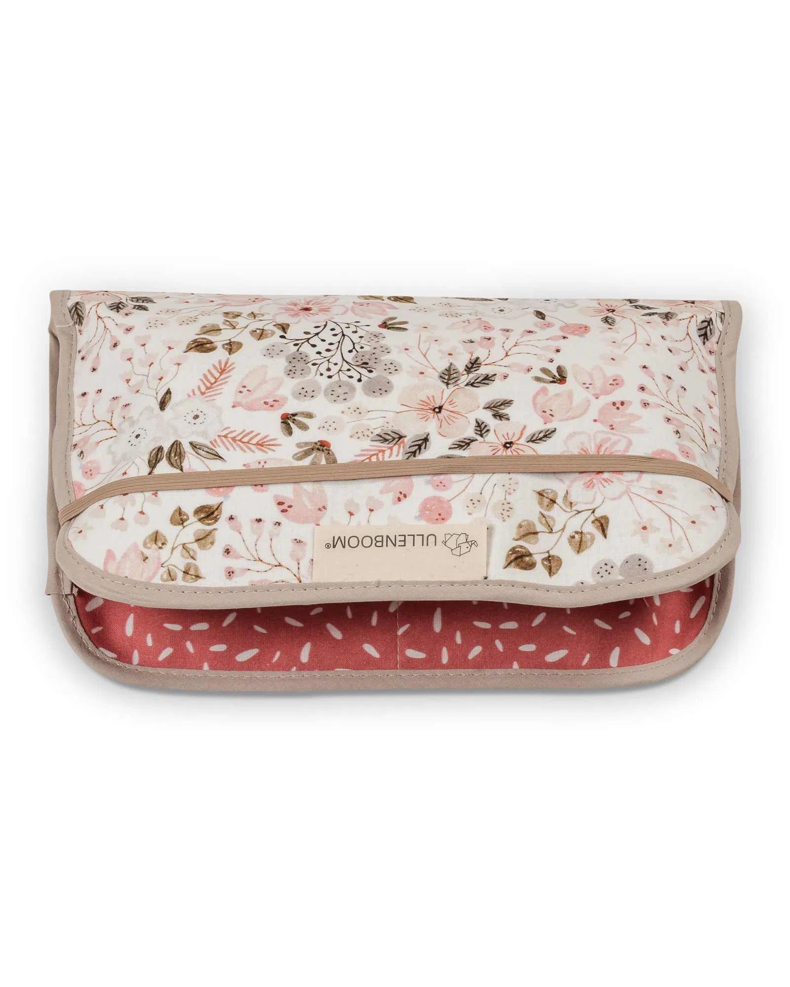 Windeltasche Patchwork ROSA BLÜTEN-ULLENBOOM-18 x 27 cm-ULLENBOOM Baby