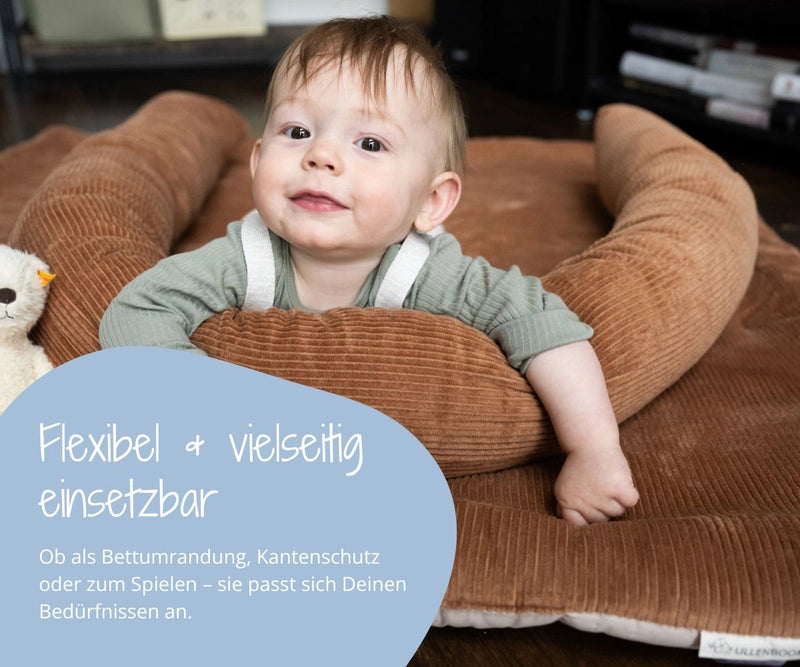 ULLENBOOM Baby Bettschlange - Ob als Bettumrandung, Kantenschutz oder zum Spielen – sie passt sich Deinen Bedürfnissen an