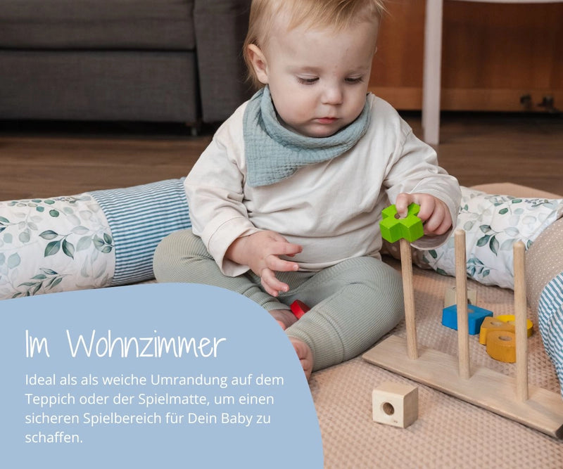 ULLENBOOM Baby Bettschlange - Ideal als als weiche Umrandung auf dem Teppich oder der Spielmatte, um einen sicheren Spielbereich für Dein Baby zu schaffen.