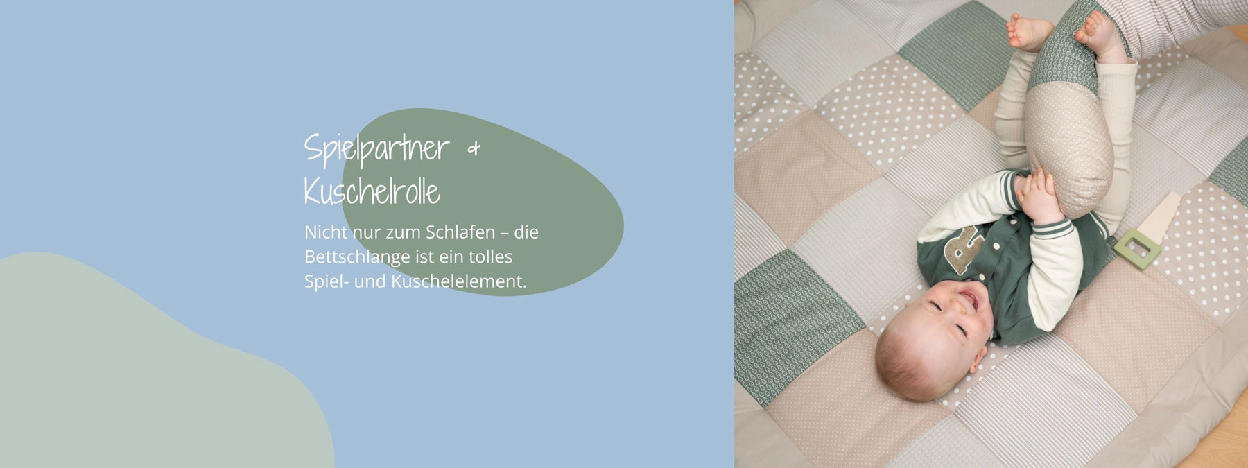 ULLENBOOM Baby Bettschlange - Nicht nur zum Schlafen – die Bettschlange ist ein tolles Spiel- und Kuschelelement.