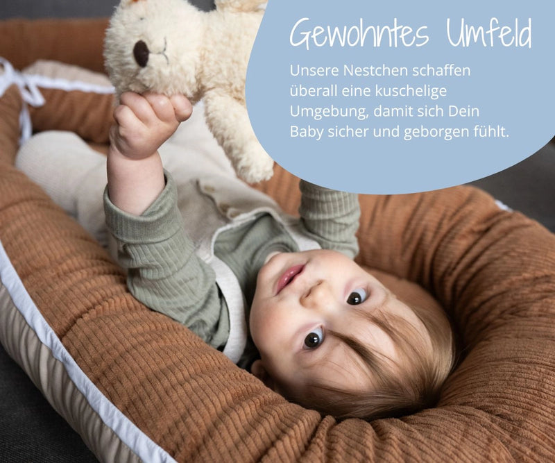 Gewohntes Umfeld - kuschelige Umgebung. Gefühl von Geborgenheit und Sicherheit. Babynest ULLENBOOM